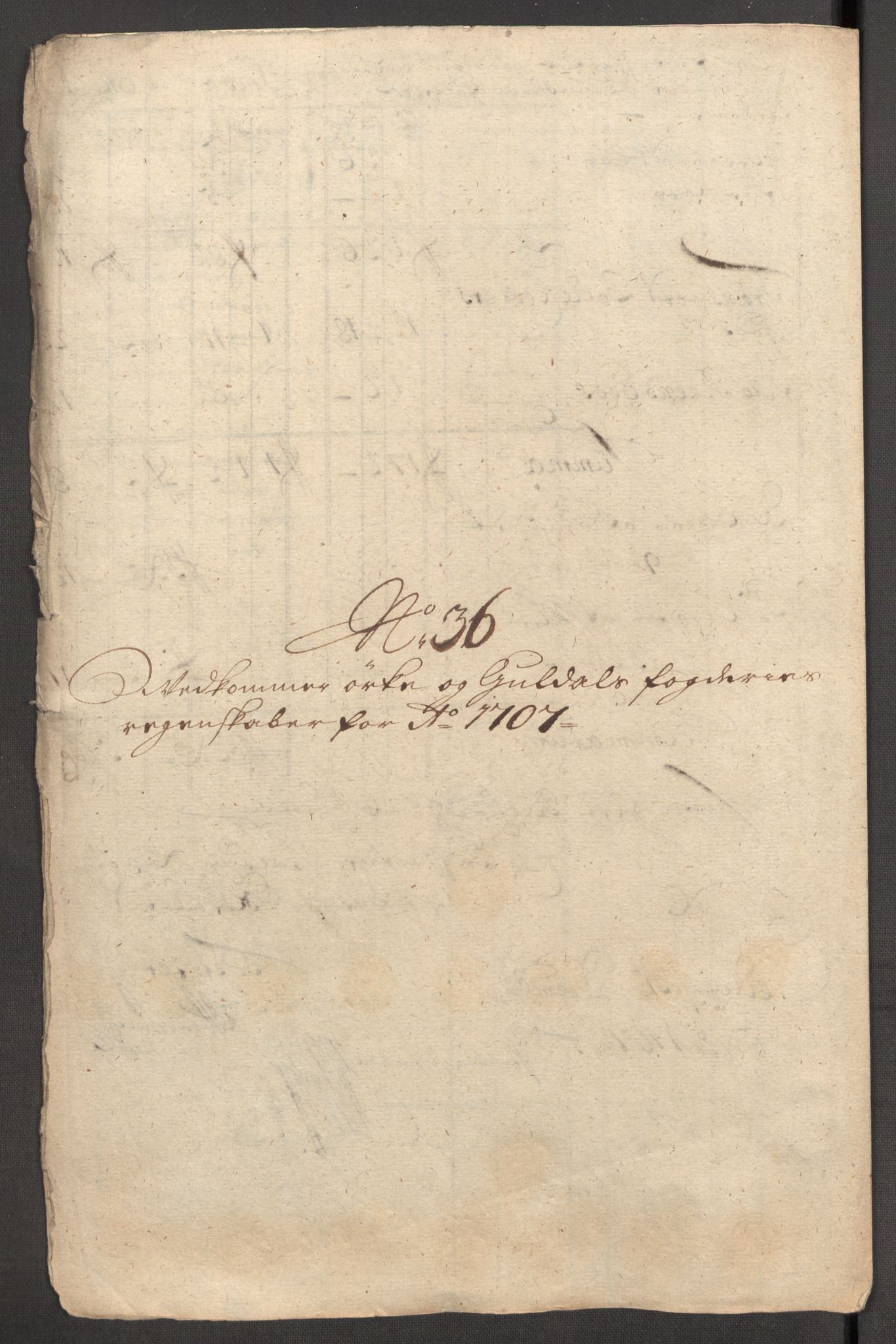 Rentekammeret inntil 1814, Reviderte regnskaper, Fogderegnskap, AV/RA-EA-4092/R60/L3957: Fogderegnskap Orkdal og Gauldal, 1707, p. 404