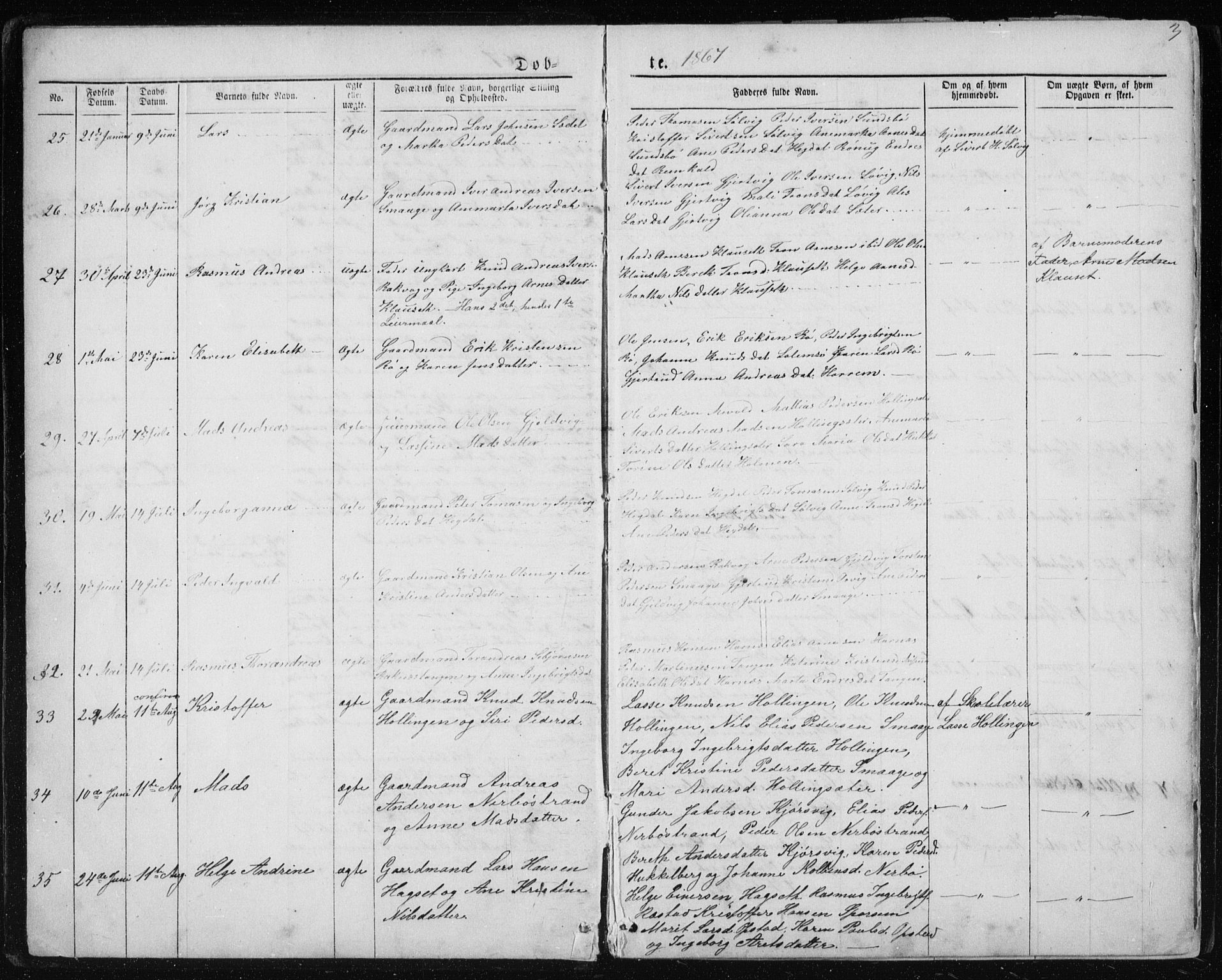 Ministerialprotokoller, klokkerbøker og fødselsregistre - Møre og Romsdal, AV/SAT-A-1454/560/L0724: Parish register (copy) no. 560C01, 1867-1892, p. 3