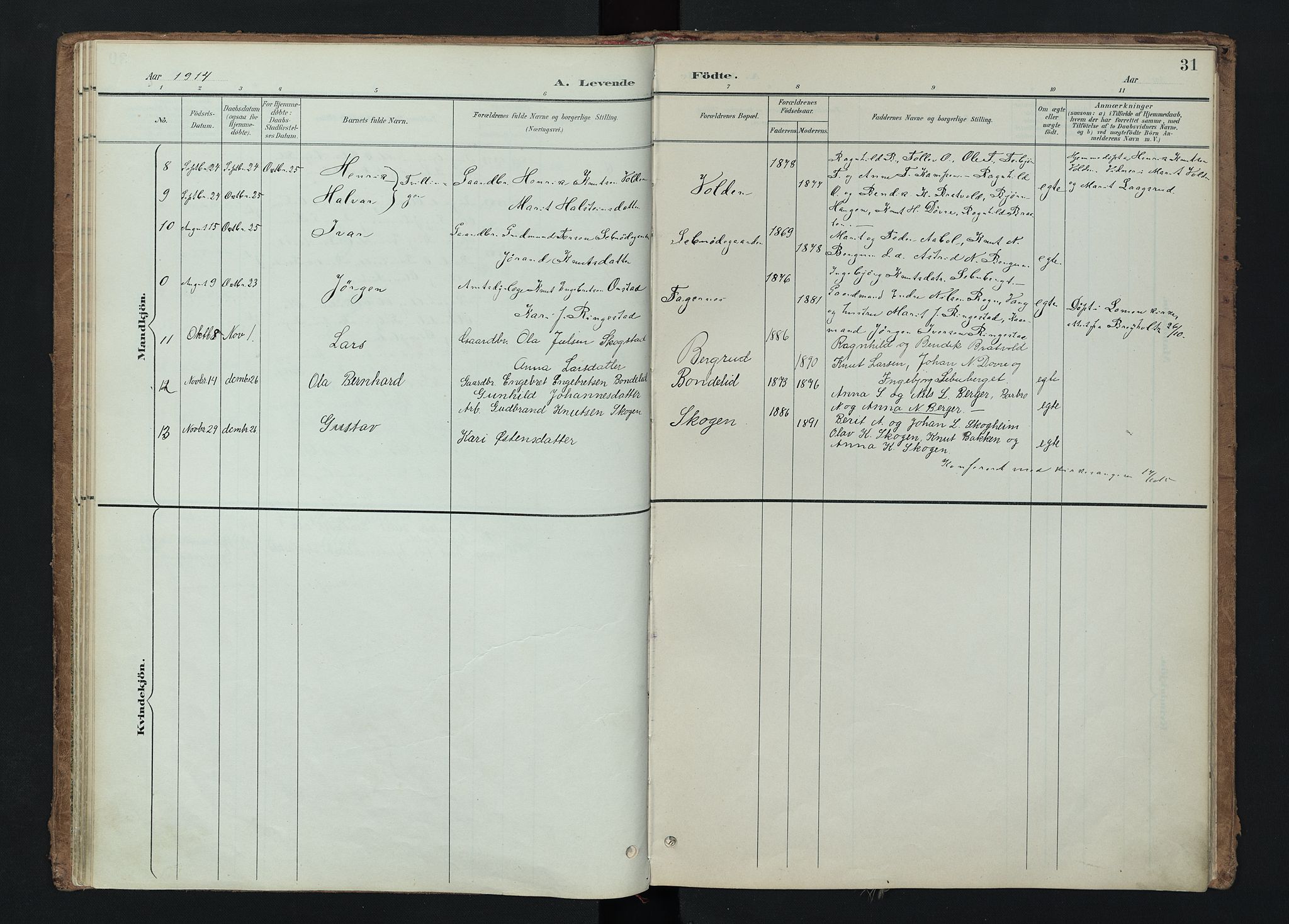 Nord-Aurdal prestekontor, SAH/PREST-132/H/Ha/Haa/L0015: Parish register (official) no. 15, 1896-1914, p. 31