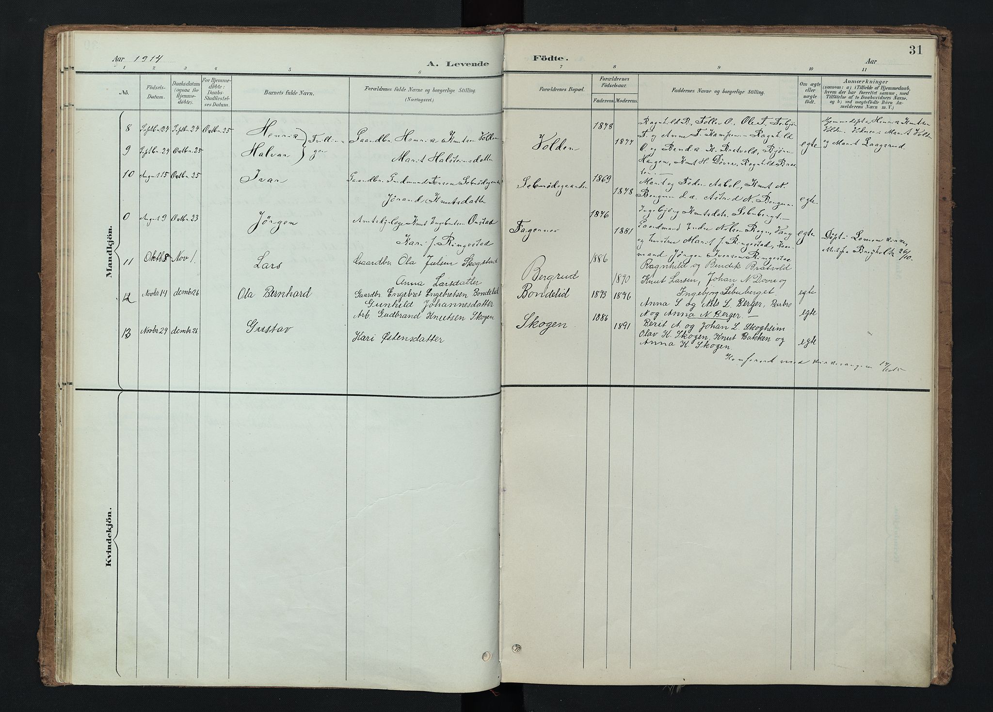 Nord-Aurdal prestekontor, AV/SAH-PREST-132/H/Ha/Haa/L0015: Parish register (official) no. 15, 1896-1914, p. 31