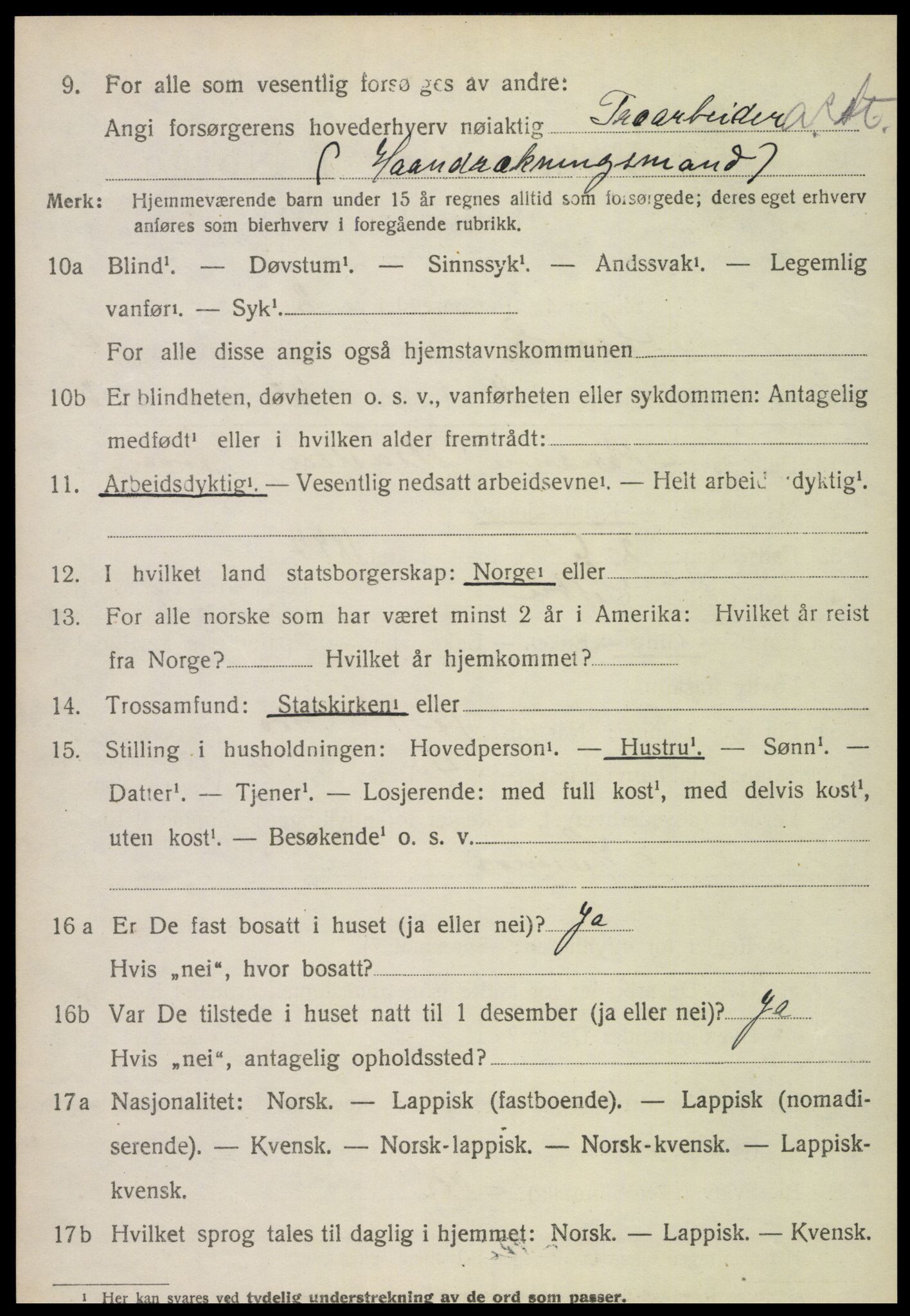 SAT, 1920 census for Lånke, 1920, p. 2459