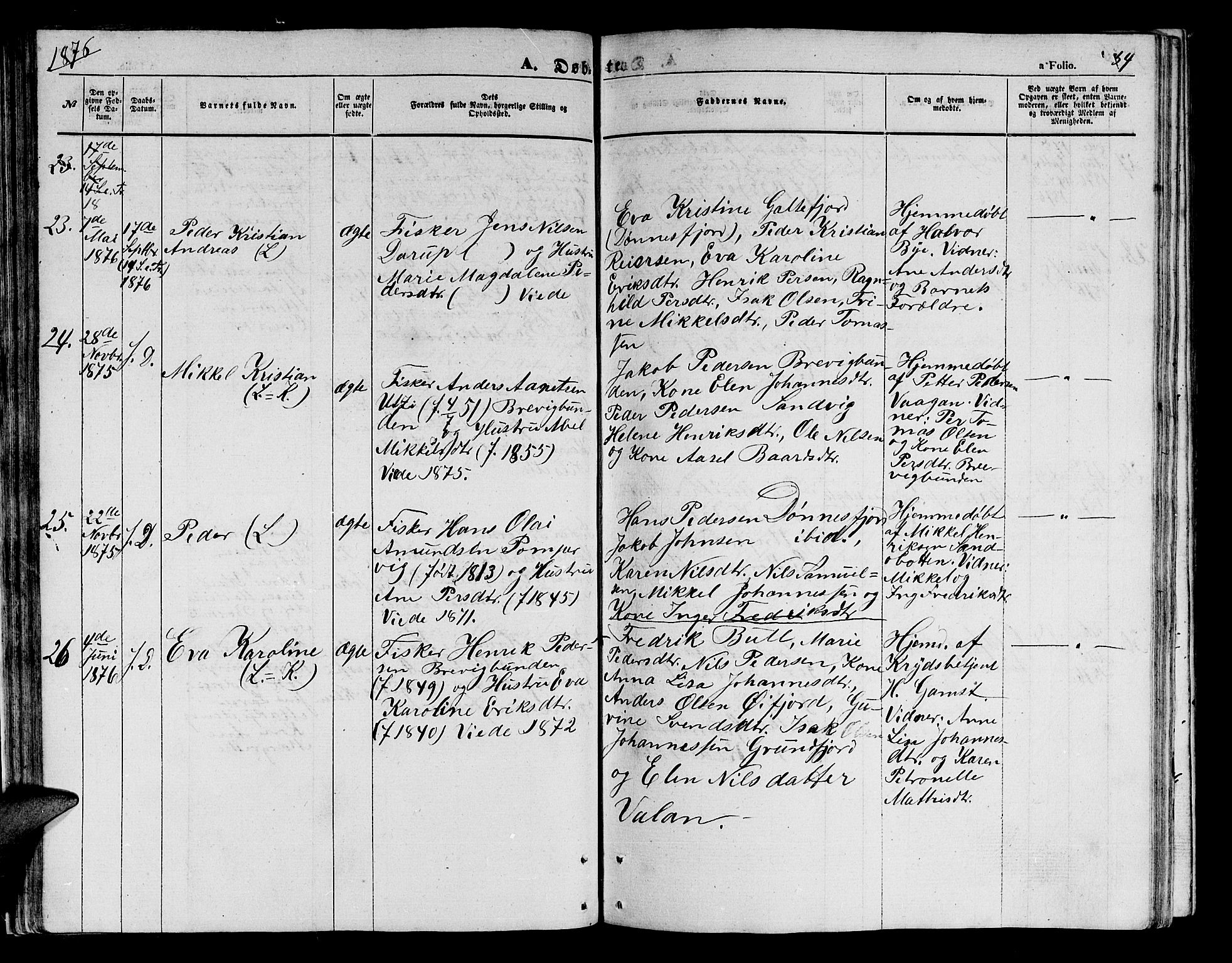 Loppa sokneprestkontor, AV/SATØ-S-1339/H/Hb/L0003klokker: Parish register (copy) no. 3, 1853-1880, p. 54