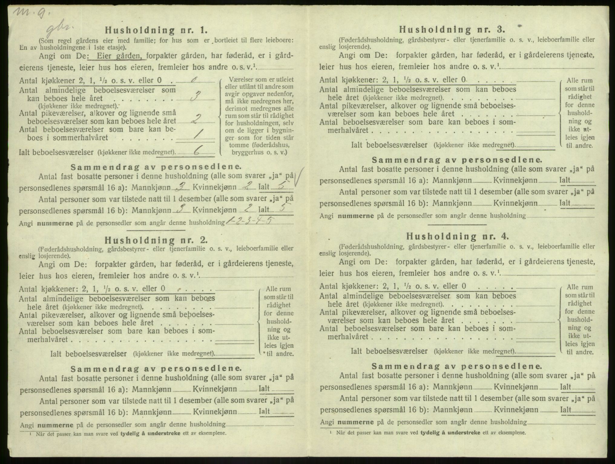 SAB, 1920 census for Askvoll, 1920, p. 833