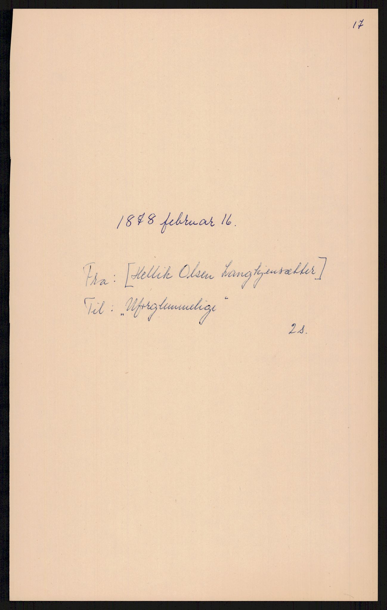 Samlinger til kildeutgivelse, Amerikabrevene, AV/RA-EA-4057/F/L0016: Innlån fra Buskerud: Andersen - Bratås, 1838-1914, p. 688