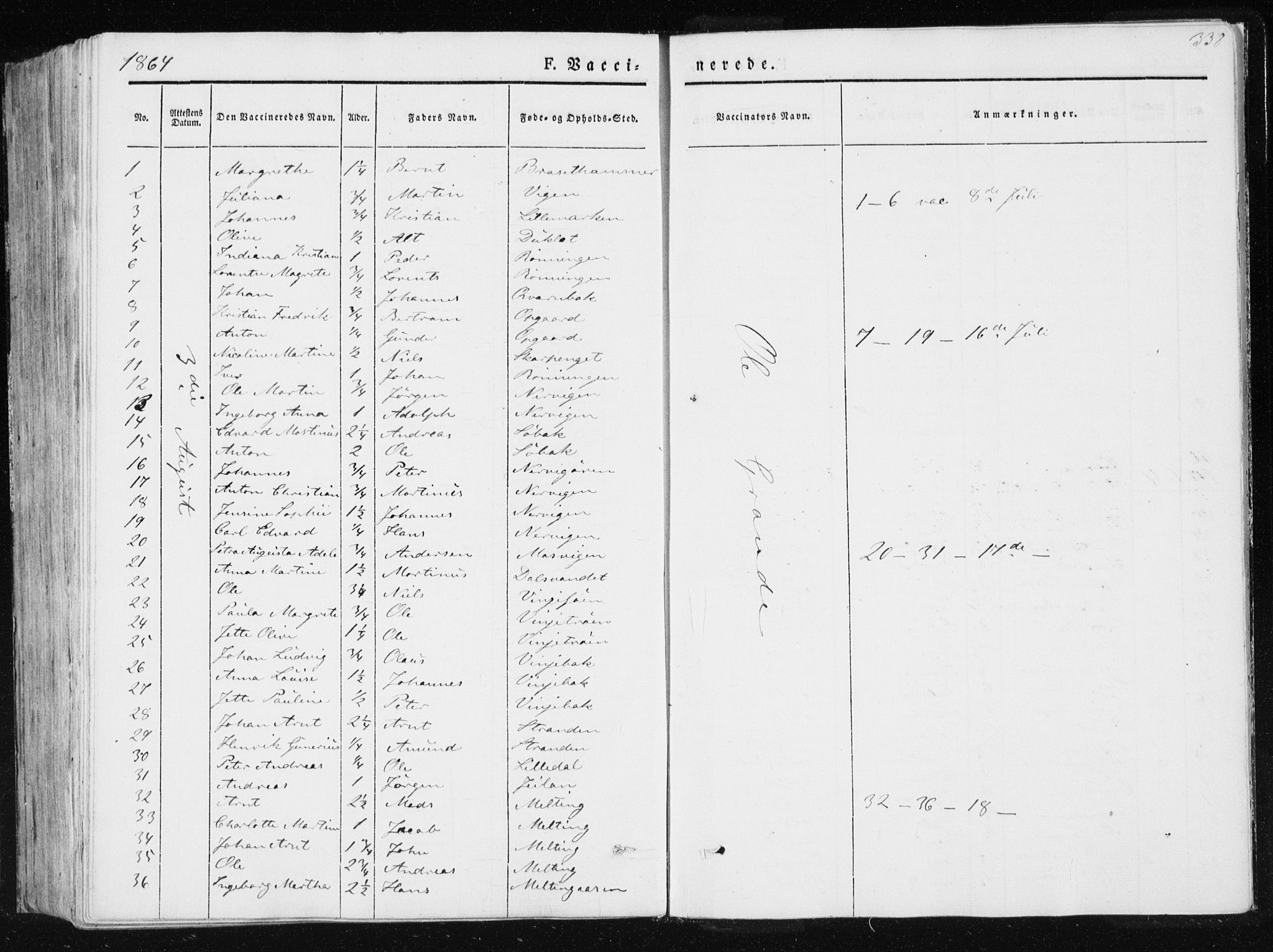 Ministerialprotokoller, klokkerbøker og fødselsregistre - Nord-Trøndelag, SAT/A-1458/733/L0323: Parish register (official) no. 733A02, 1843-1870, p. 338