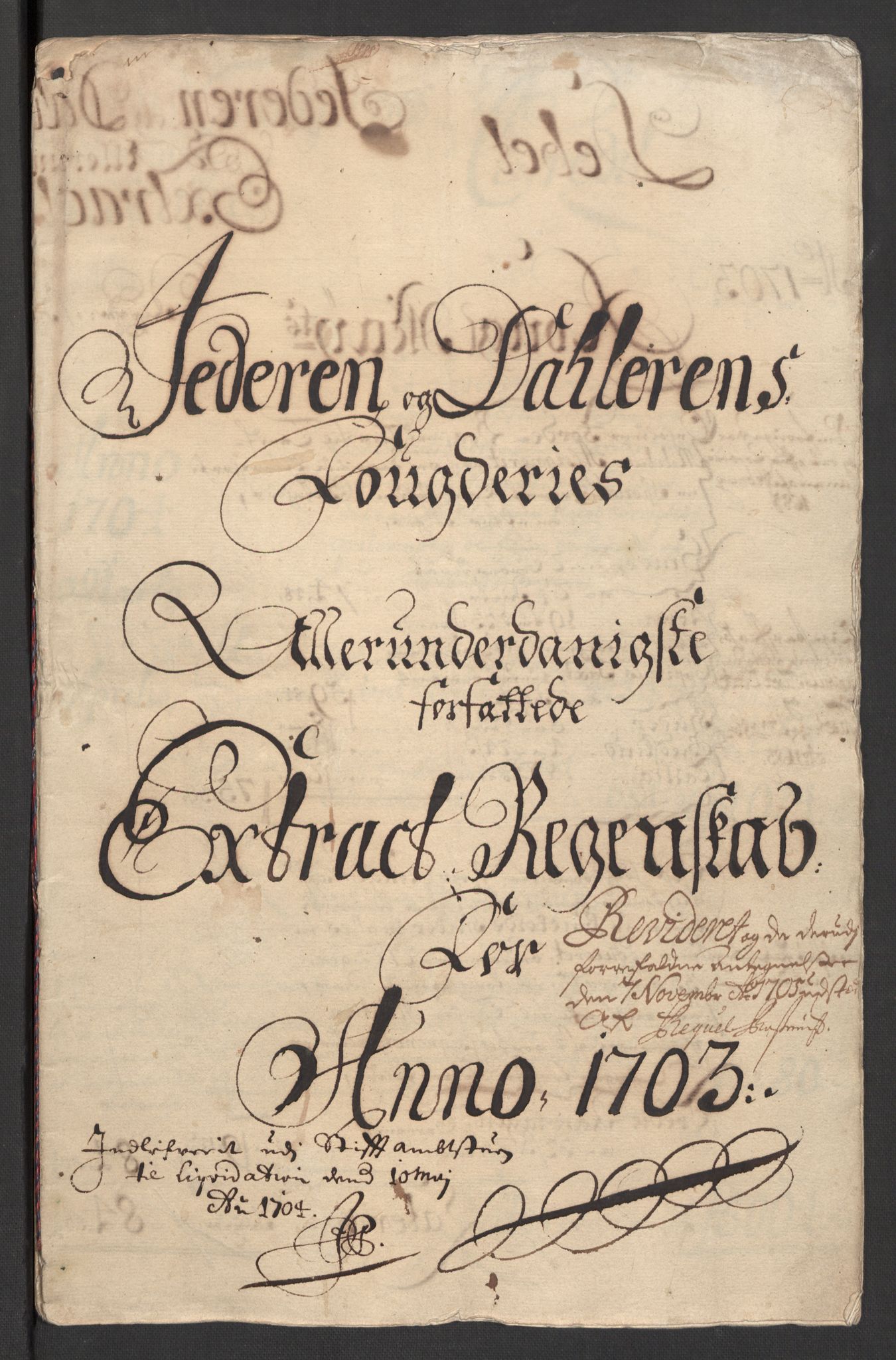 Rentekammeret inntil 1814, Reviderte regnskaper, Fogderegnskap, RA/EA-4092/R46/L2732: Fogderegnskap Jæren og Dalane, 1703-1704, p. 3