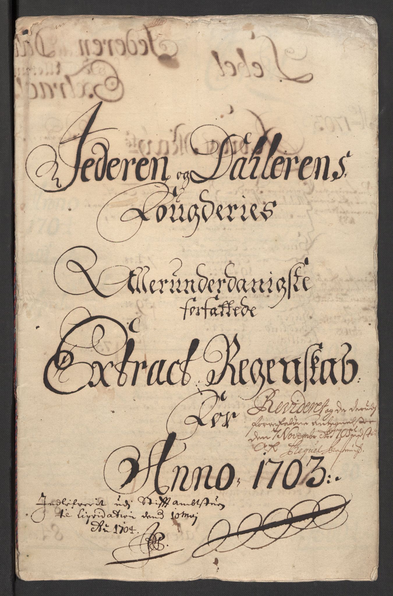 Rentekammeret inntil 1814, Reviderte regnskaper, Fogderegnskap, AV/RA-EA-4092/R46/L2732: Fogderegnskap Jæren og Dalane, 1703-1704, p. 3