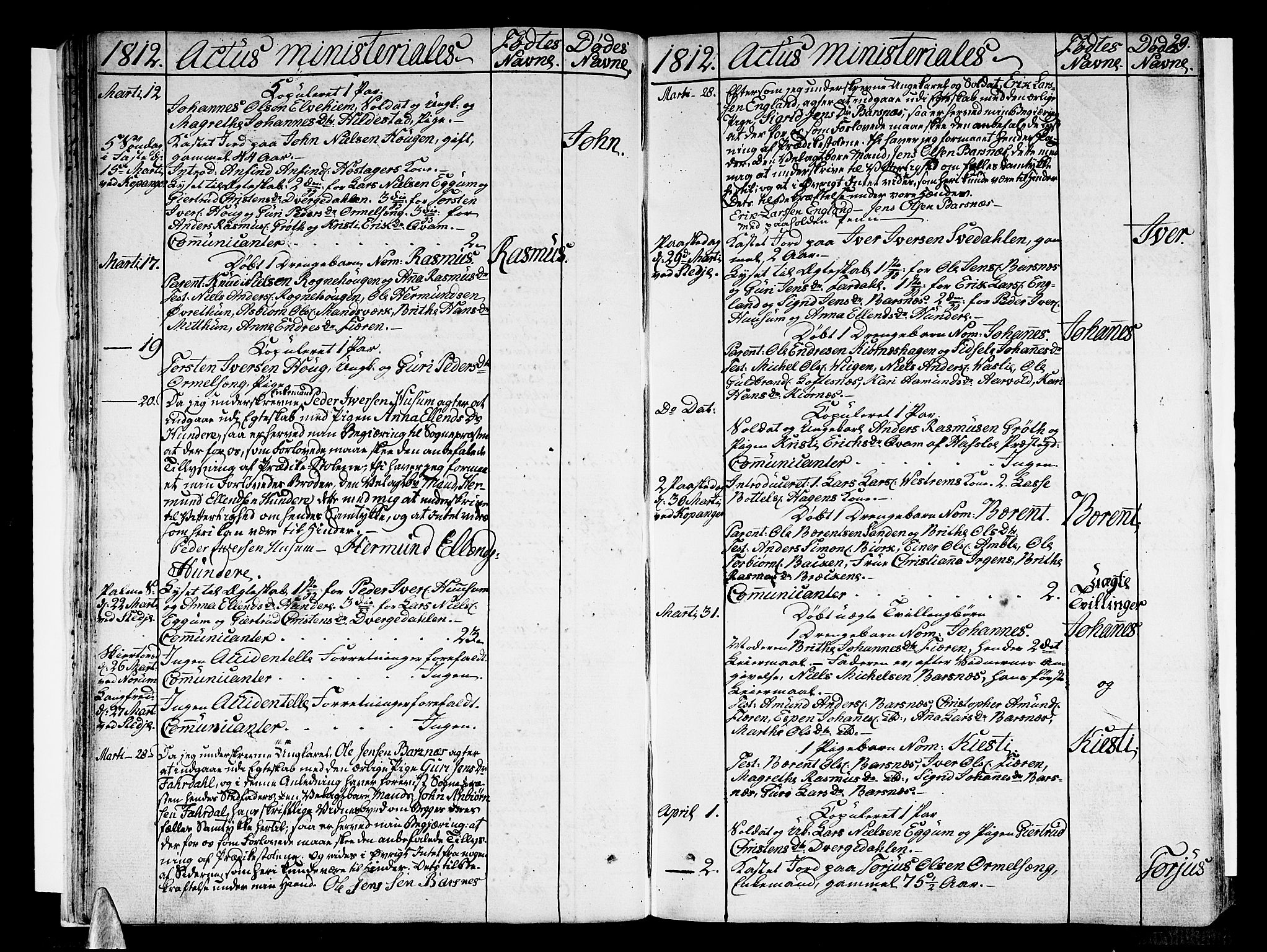 Sogndal sokneprestembete, AV/SAB-A-81301/H/Haa/Haaa/L0009: Parish register (official) no. A 9, 1809-1821, p. 29