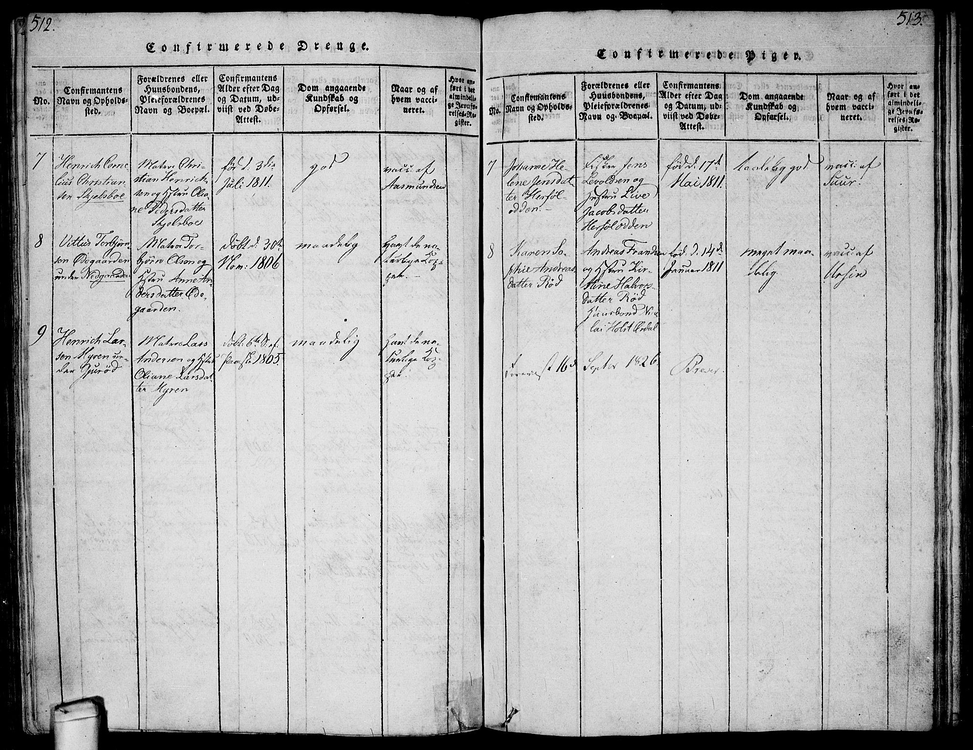Hvaler prestekontor Kirkebøker, SAO/A-2001/F/Fa/L0005: Parish register (official) no. I 5, 1816-1845, p. 512-513