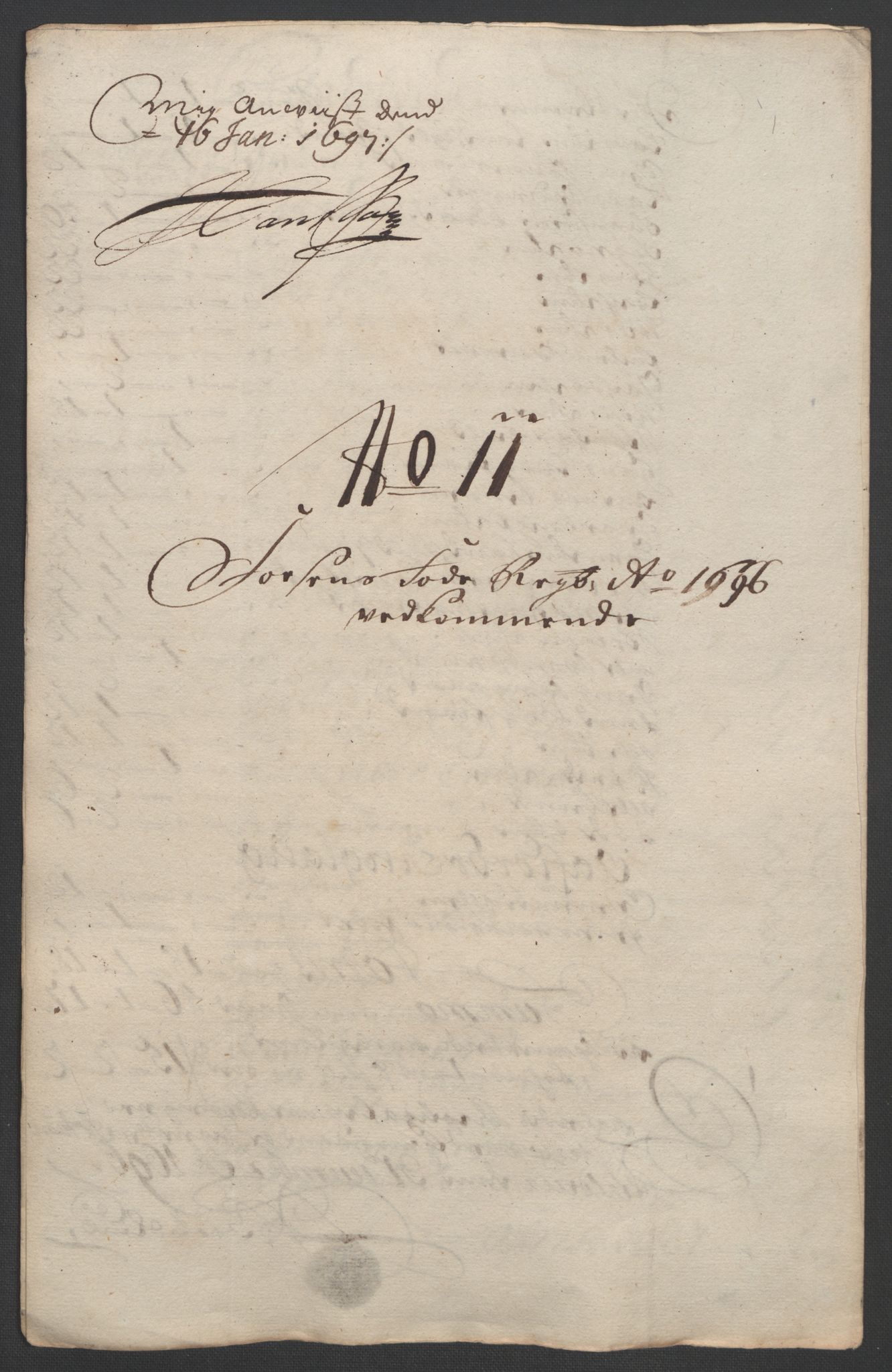 Rentekammeret inntil 1814, Reviderte regnskaper, Fogderegnskap, RA/EA-4092/R57/L3851: Fogderegnskap Fosen, 1695-1696, p. 284