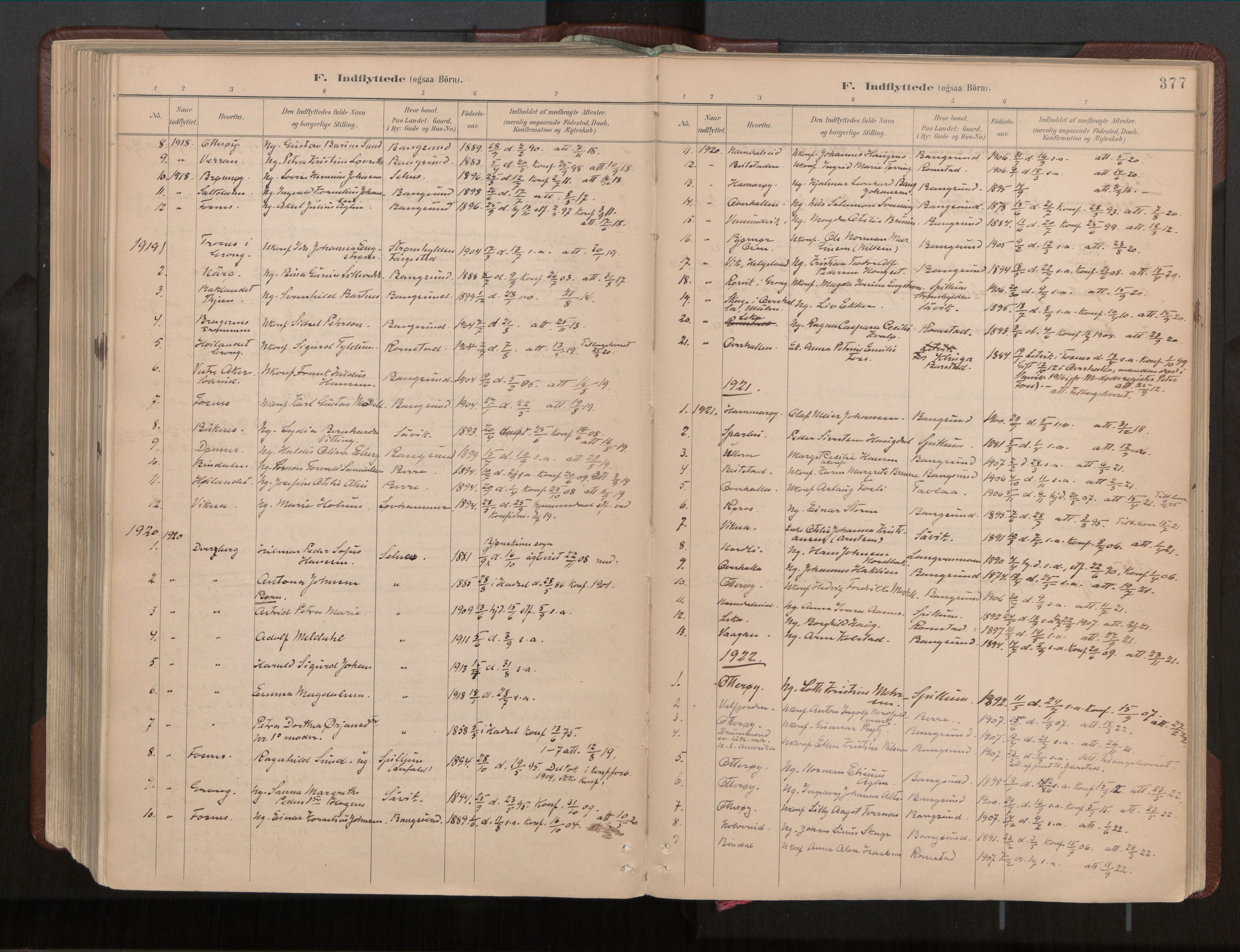 Ministerialprotokoller, klokkerbøker og fødselsregistre - Nord-Trøndelag, SAT/A-1458/770/L0589: Parish register (official) no. 770A03, 1887-1929, p. 377
