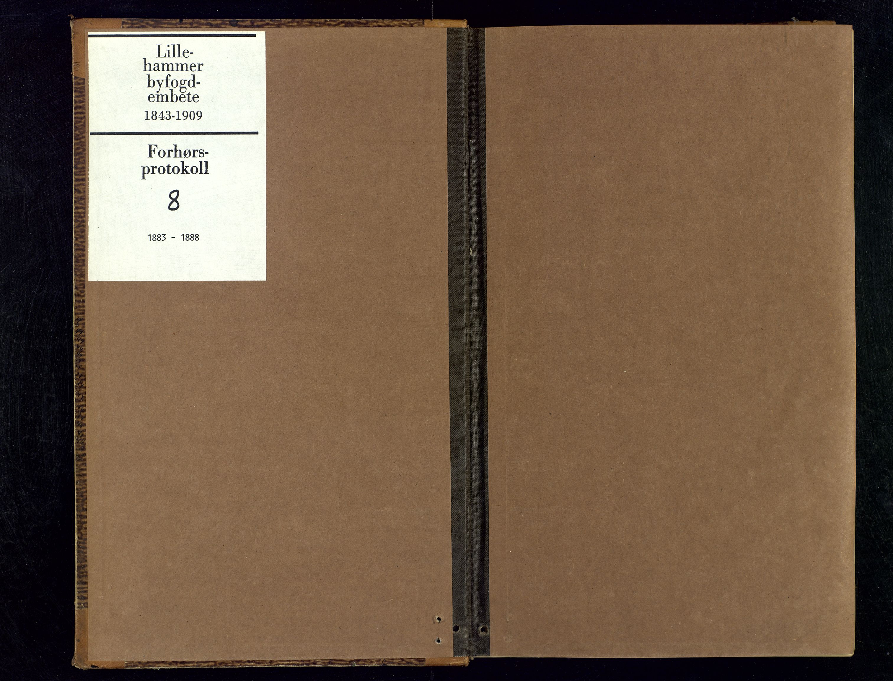 Lillehammer byfogd og byskriver, AV/SAH-TING-040/G/Gc/Gcb/L0008: Forhørsprotokoll, 1883-1888