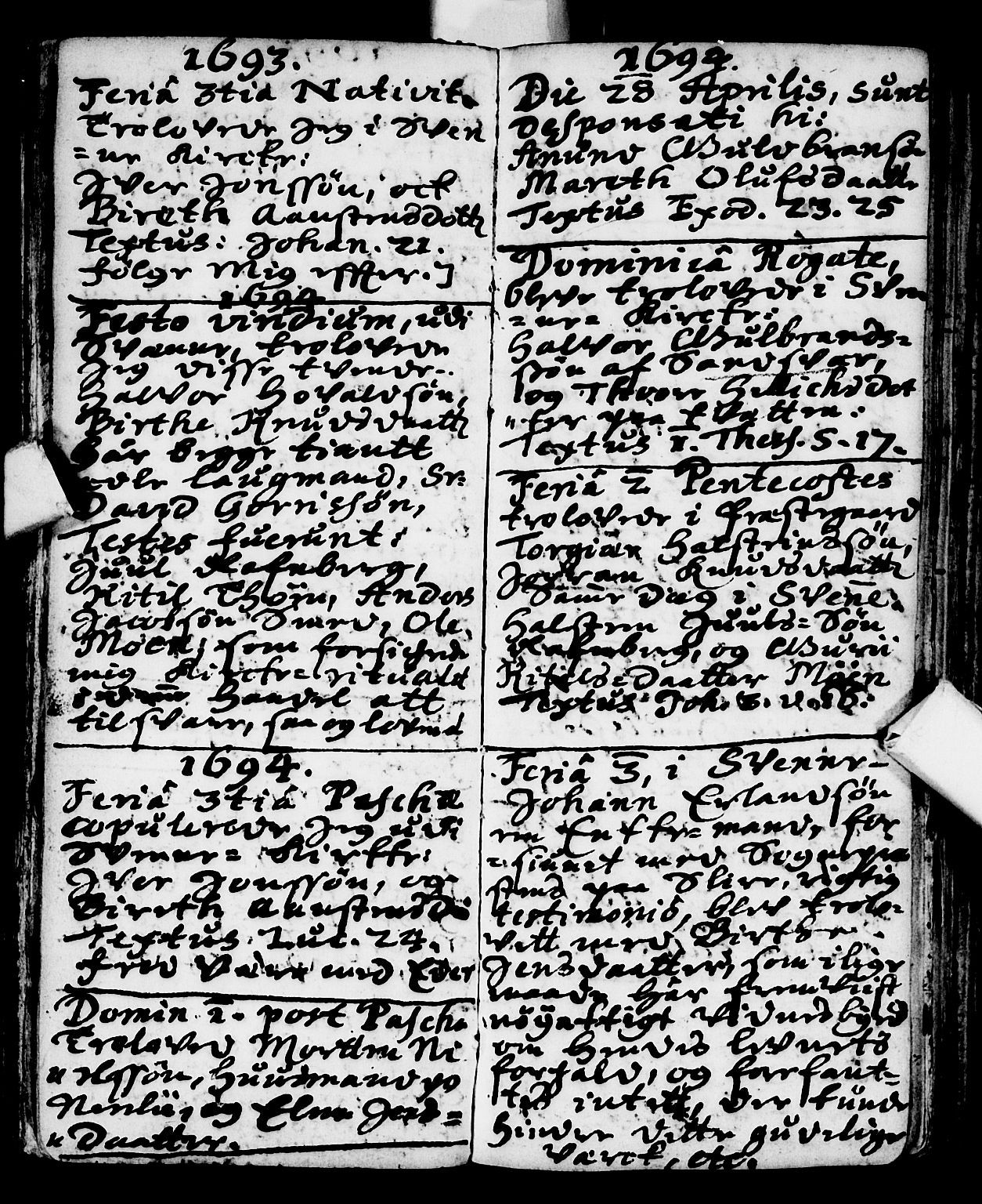 Flesberg kirkebøker, AV/SAKO-A-18/F/Fa/L0001: Parish register (official) no. I 1, 1688-1725