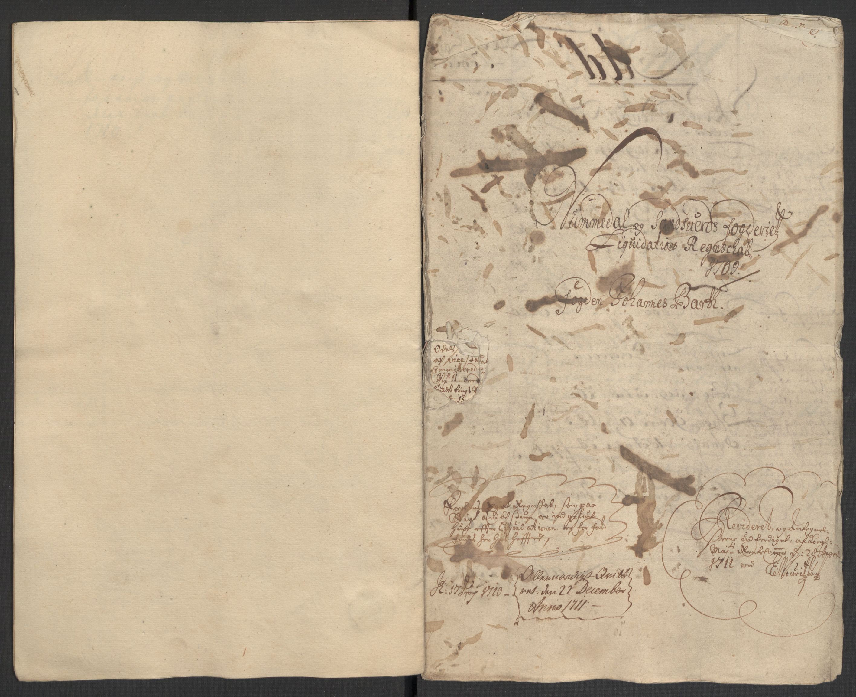 Rentekammeret inntil 1814, Reviderte regnskaper, Fogderegnskap, RA/EA-4092/R24/L1585: Fogderegnskap Numedal og Sandsvær, 1709-1710, p. 9