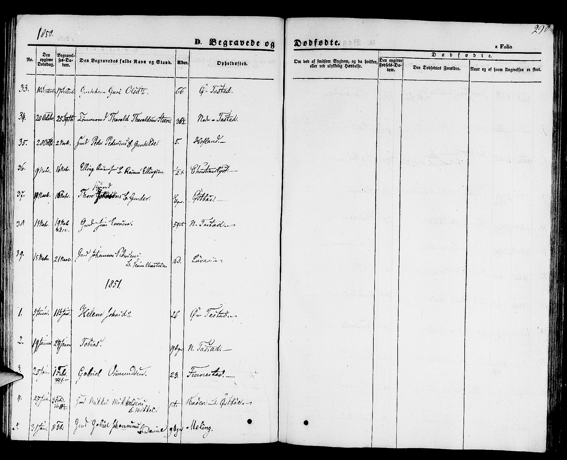 Hetland sokneprestkontor, AV/SAST-A-101826/30/30BB/L0001: Parish register (copy) no. B 1, 1850-1868, p. 290