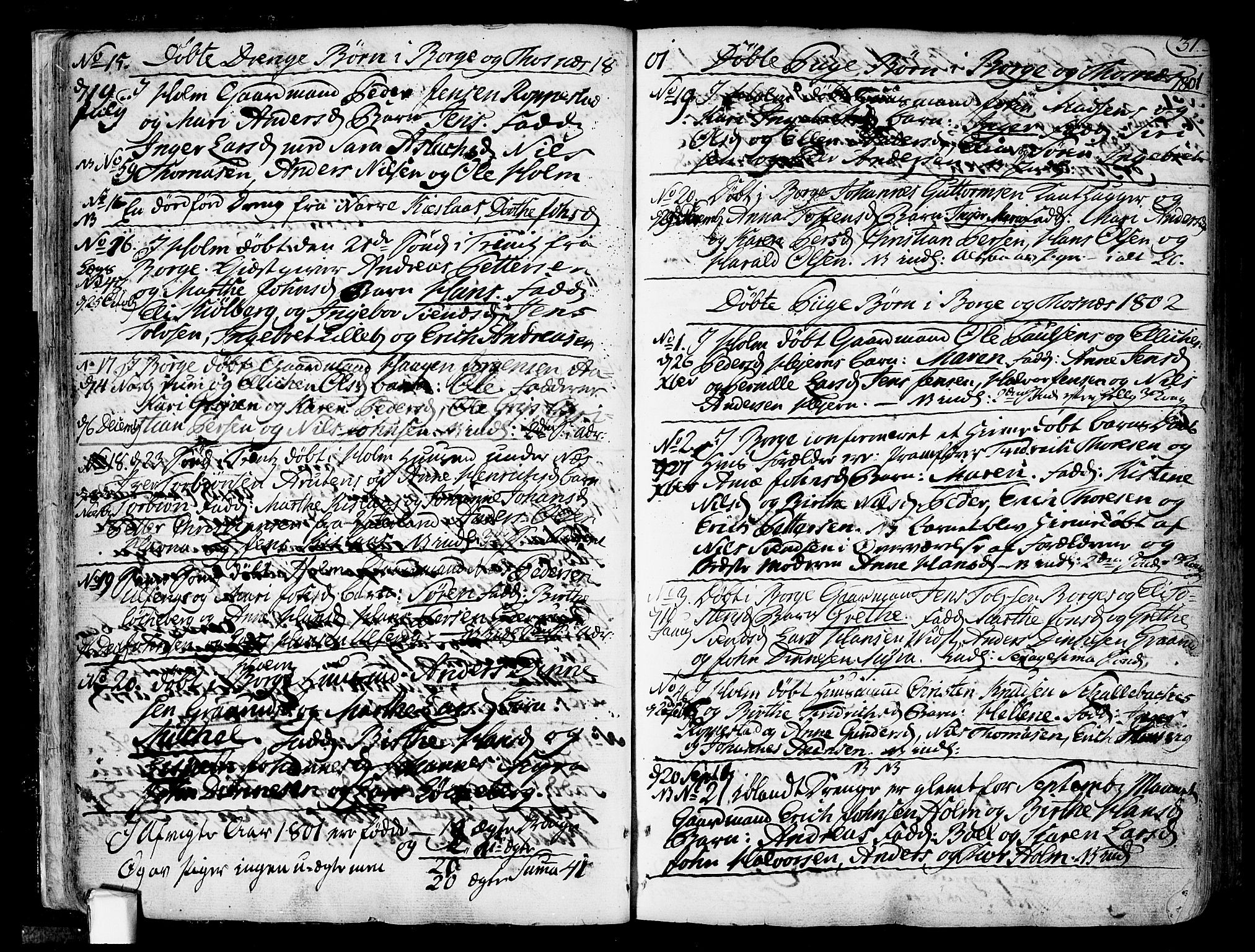 Borge prestekontor Kirkebøker, SAO/A-10903/F/Fa/L0002: Parish register (official) no. I 2, 1791-1817, p. 31