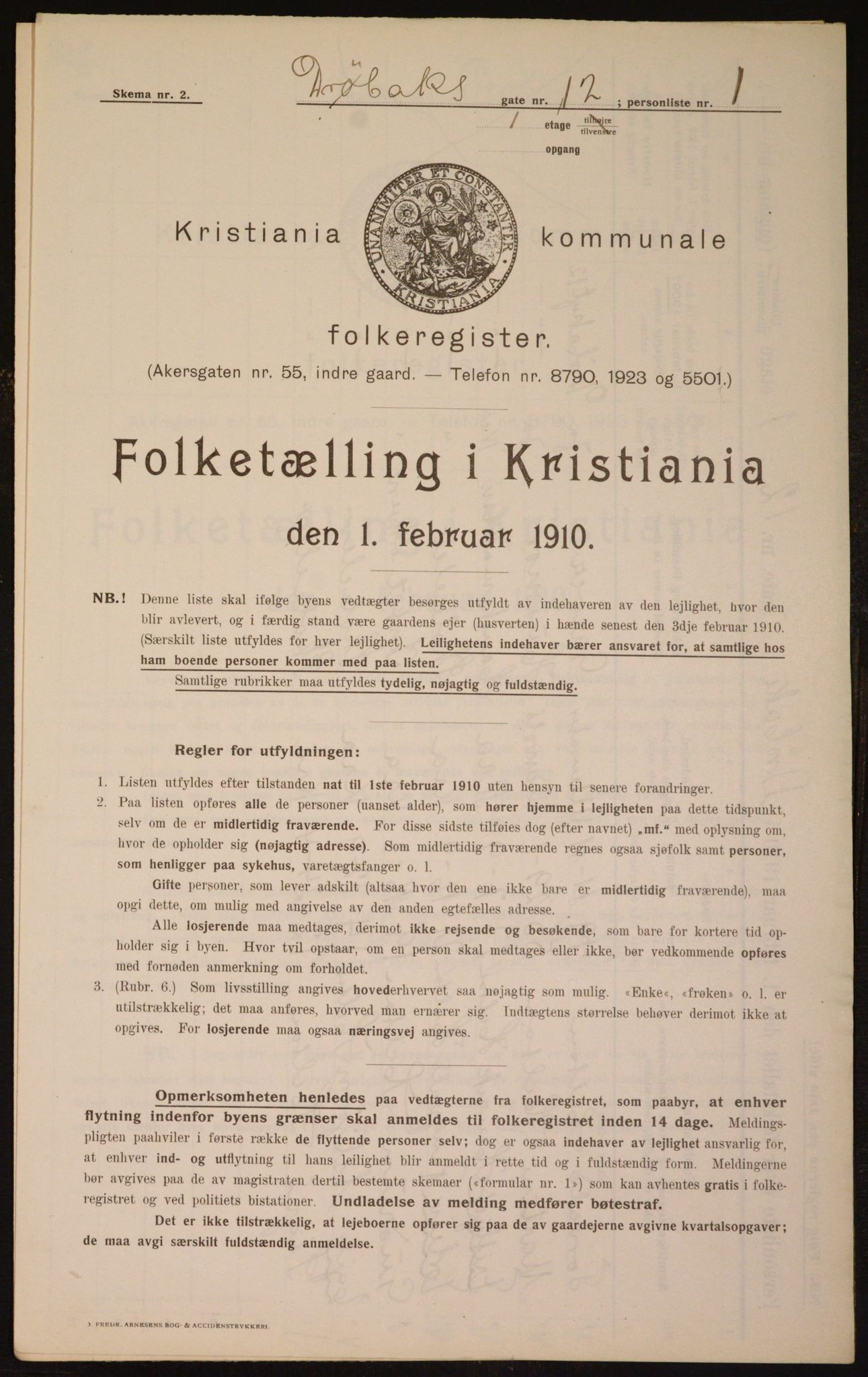 OBA, Municipal Census 1910 for Kristiania, 1910, p. 16531