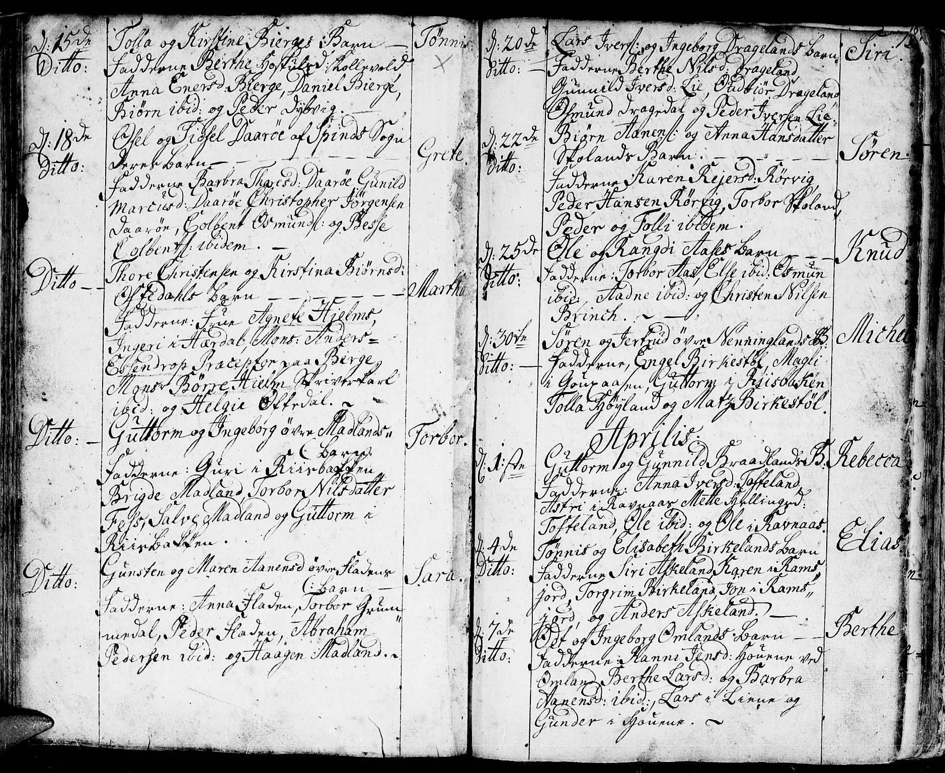 Lyngdal sokneprestkontor, AV/SAK-1111-0029/F/Fa/Fac/L0001: Parish register (official) no. A 1, 1727-1779, p. 126