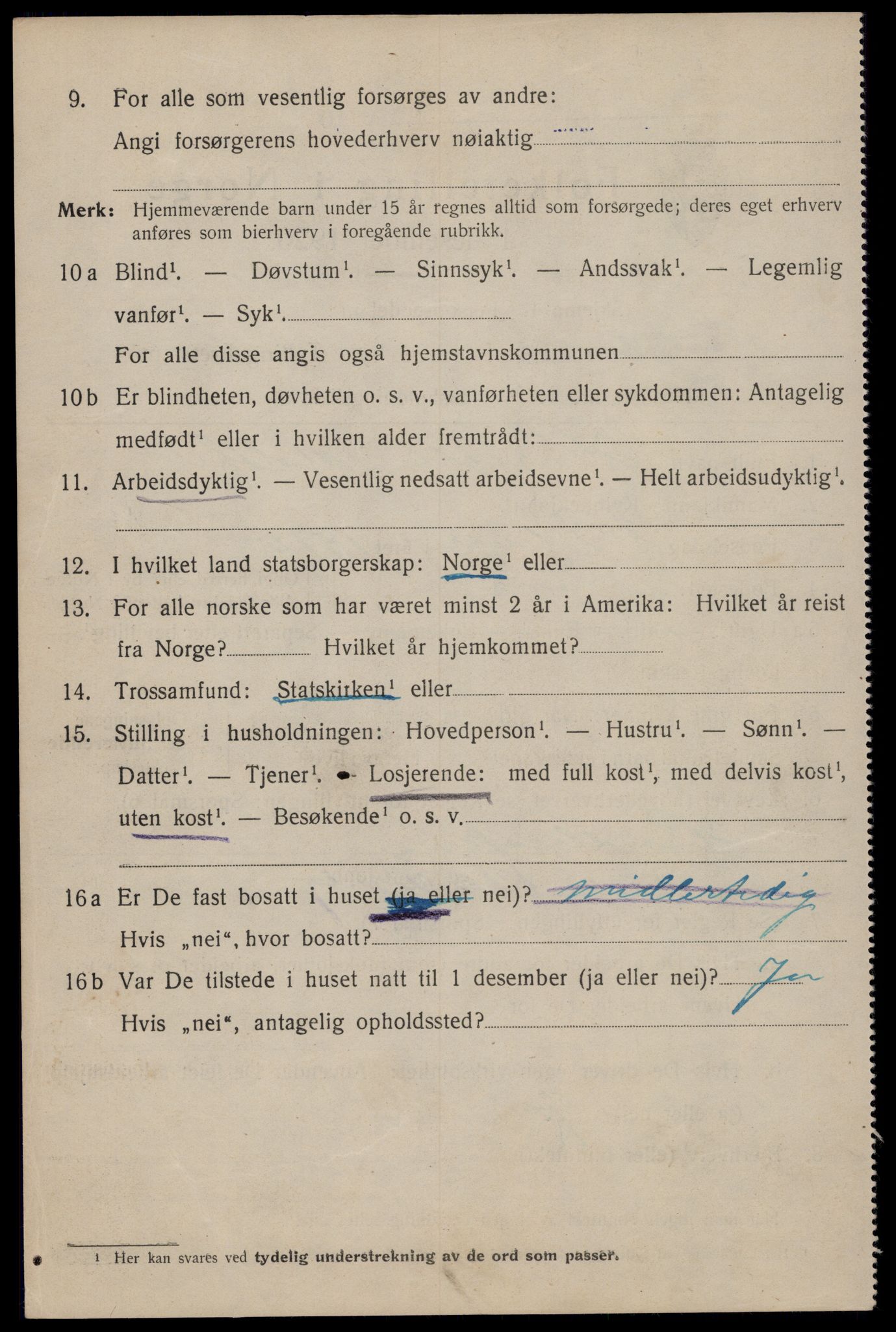 SAT, 1920 census for Trondheim, 1920, p. 45889