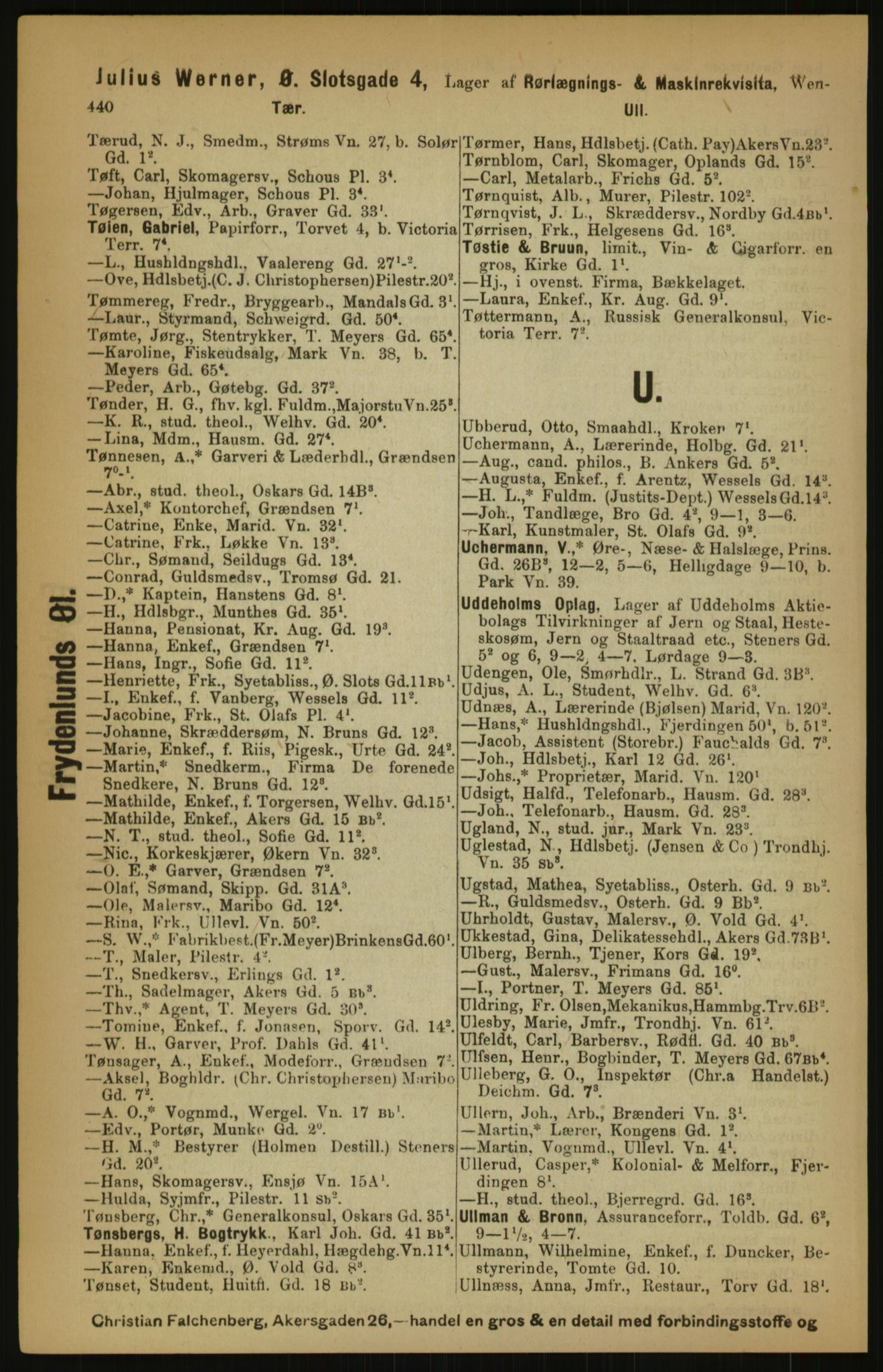 Kristiania/Oslo adressebok, PUBL/-, 1891, p. 440