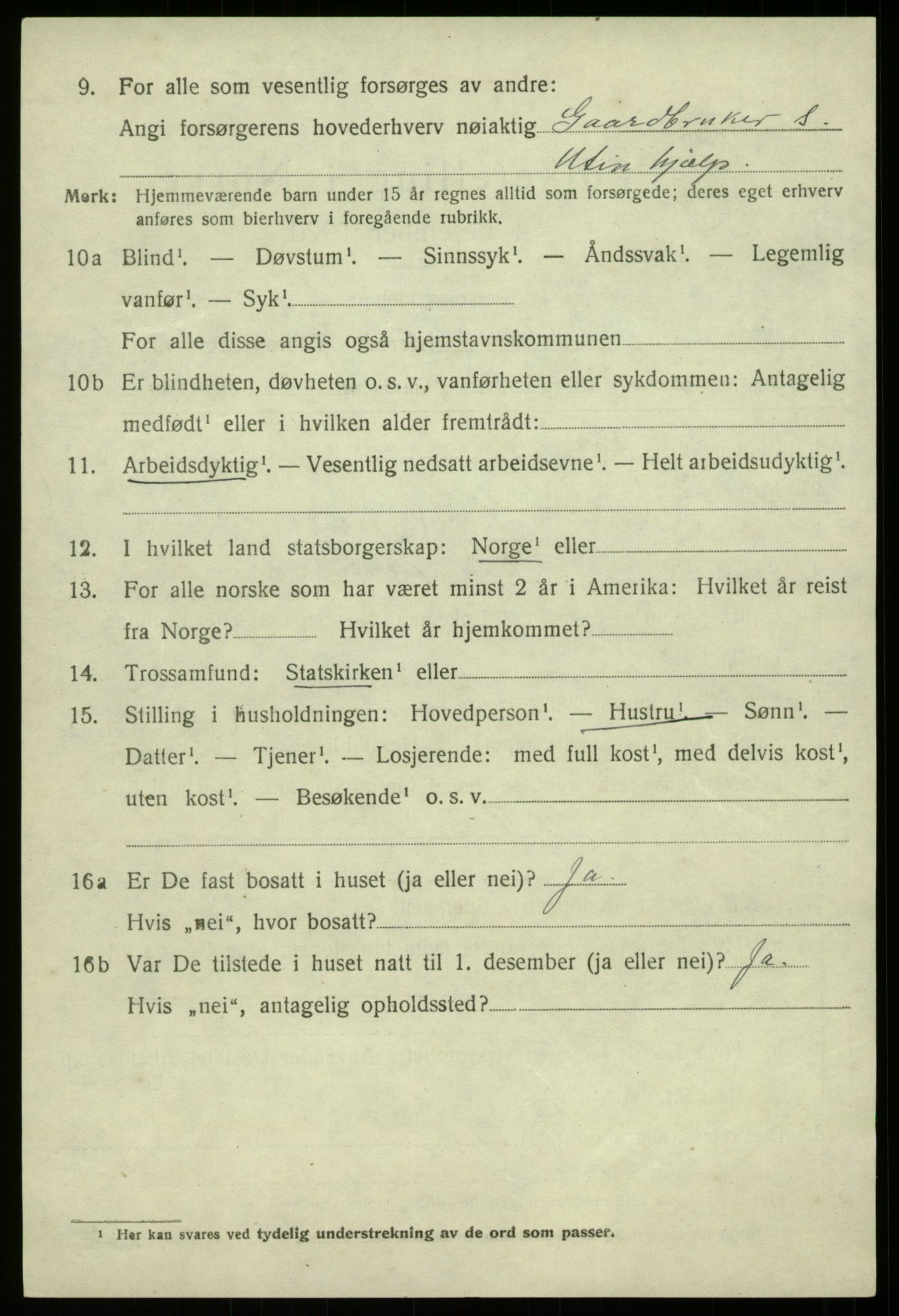 SAB, 1920 census for Fana, 1920, p. 20310