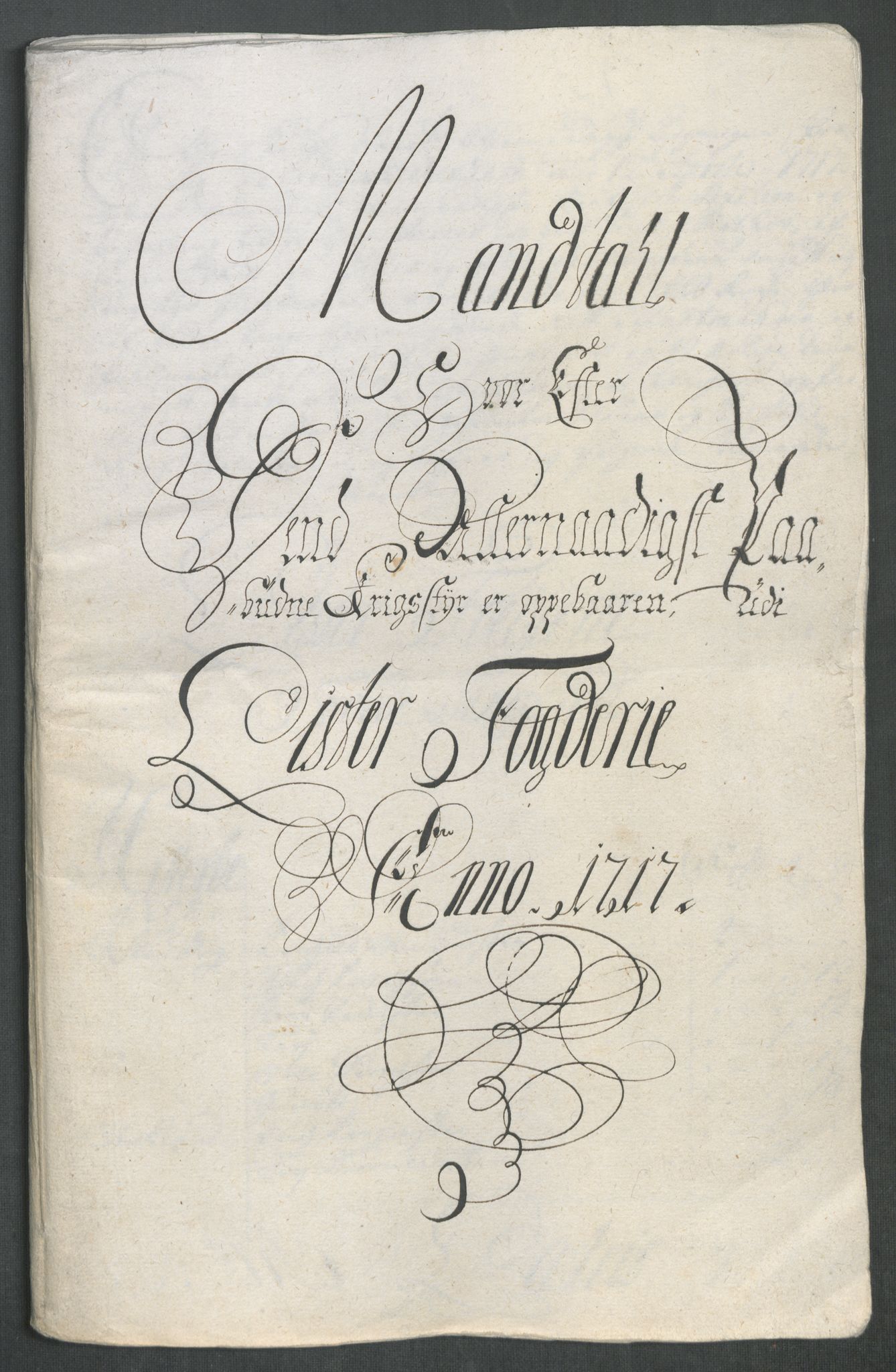 Rentekammeret inntil 1814, Reviderte regnskaper, Fogderegnskap, AV/RA-EA-4092/R43/L2561: Fogderegnskap Lista og Mandal, 1717, p. 76