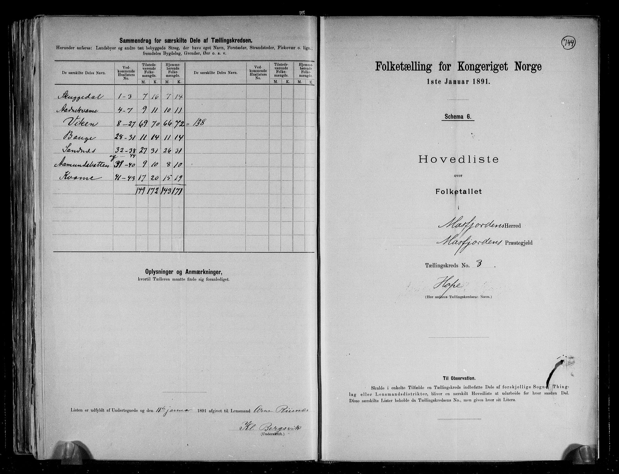 RA, 1891 census for 1266 Masfjorden, 1891, p. 19