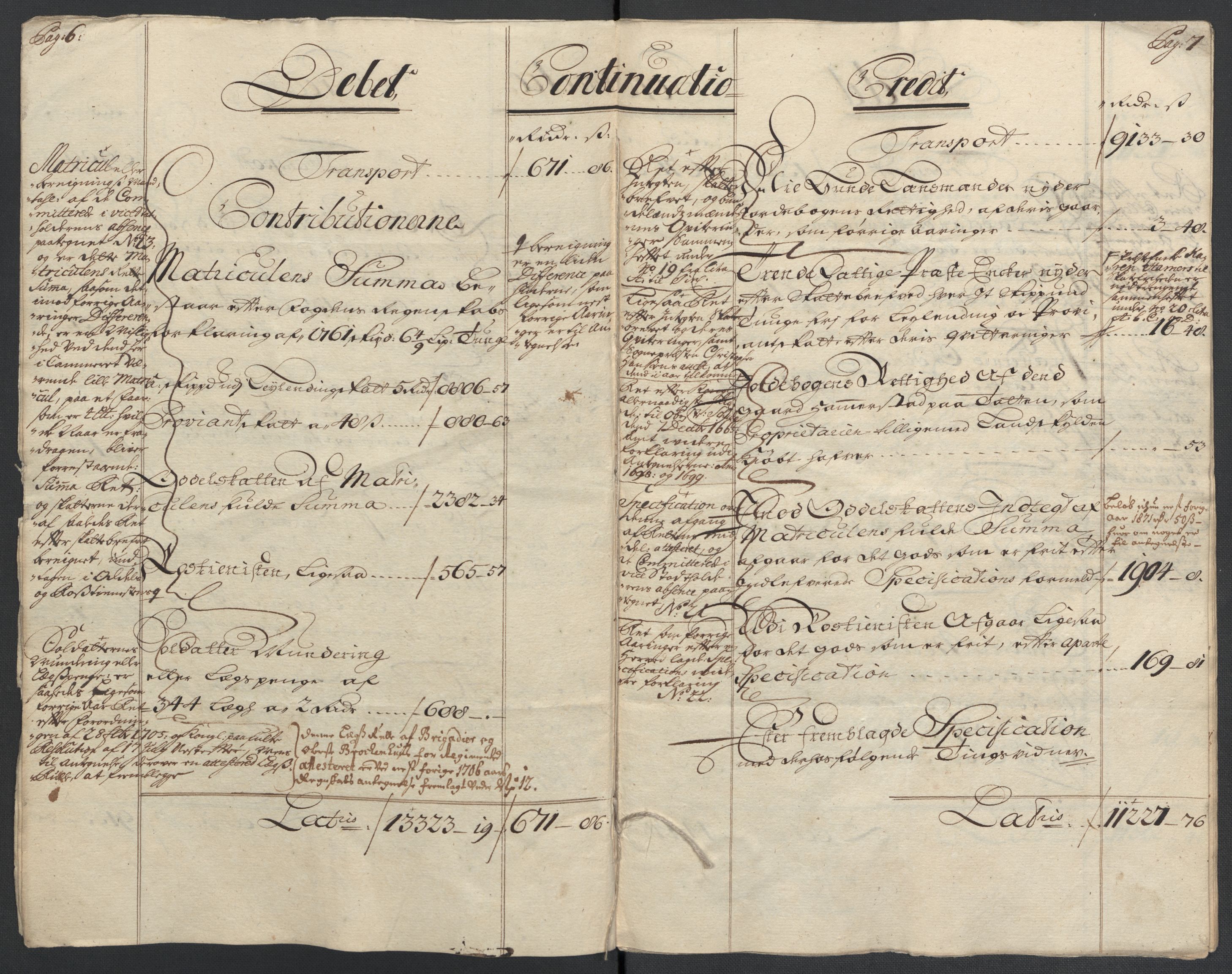 Rentekammeret inntil 1814, Reviderte regnskaper, Fogderegnskap, RA/EA-4092/R18/L1305: Fogderegnskap Hadeland, Toten og Valdres, 1707-1708, p. 6