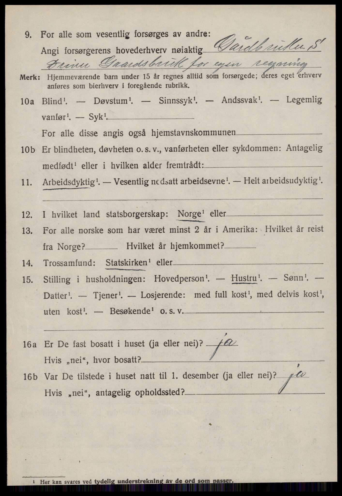 SAT, 1920 census for Ulstein, 1920, p. 1123