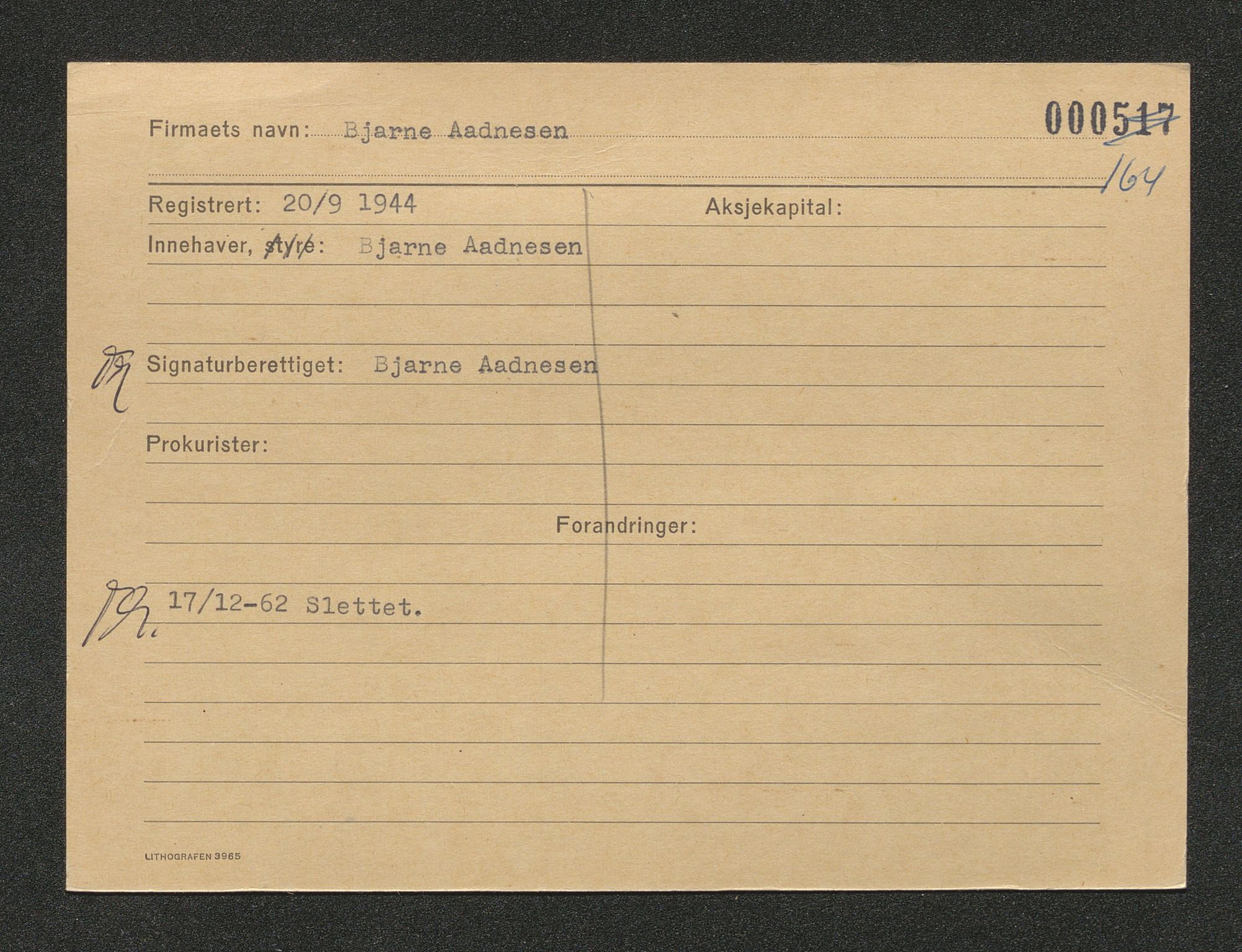 Stavanger byfogd, AV/SAST-A-101408/001/4/42/422/4221A/L0005: Register over slettede firma N-R, 1891-1987, p. 824