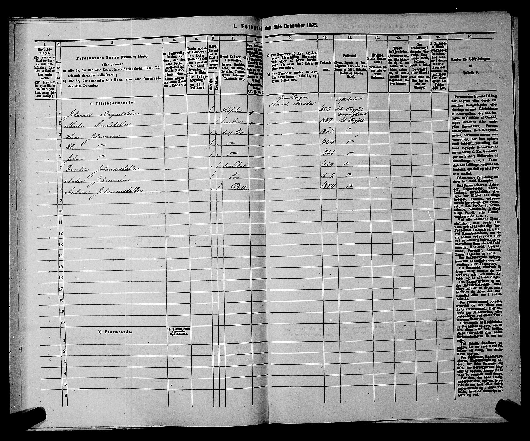 RA, 1875 census for 0117P Idd, 1875, p. 1102