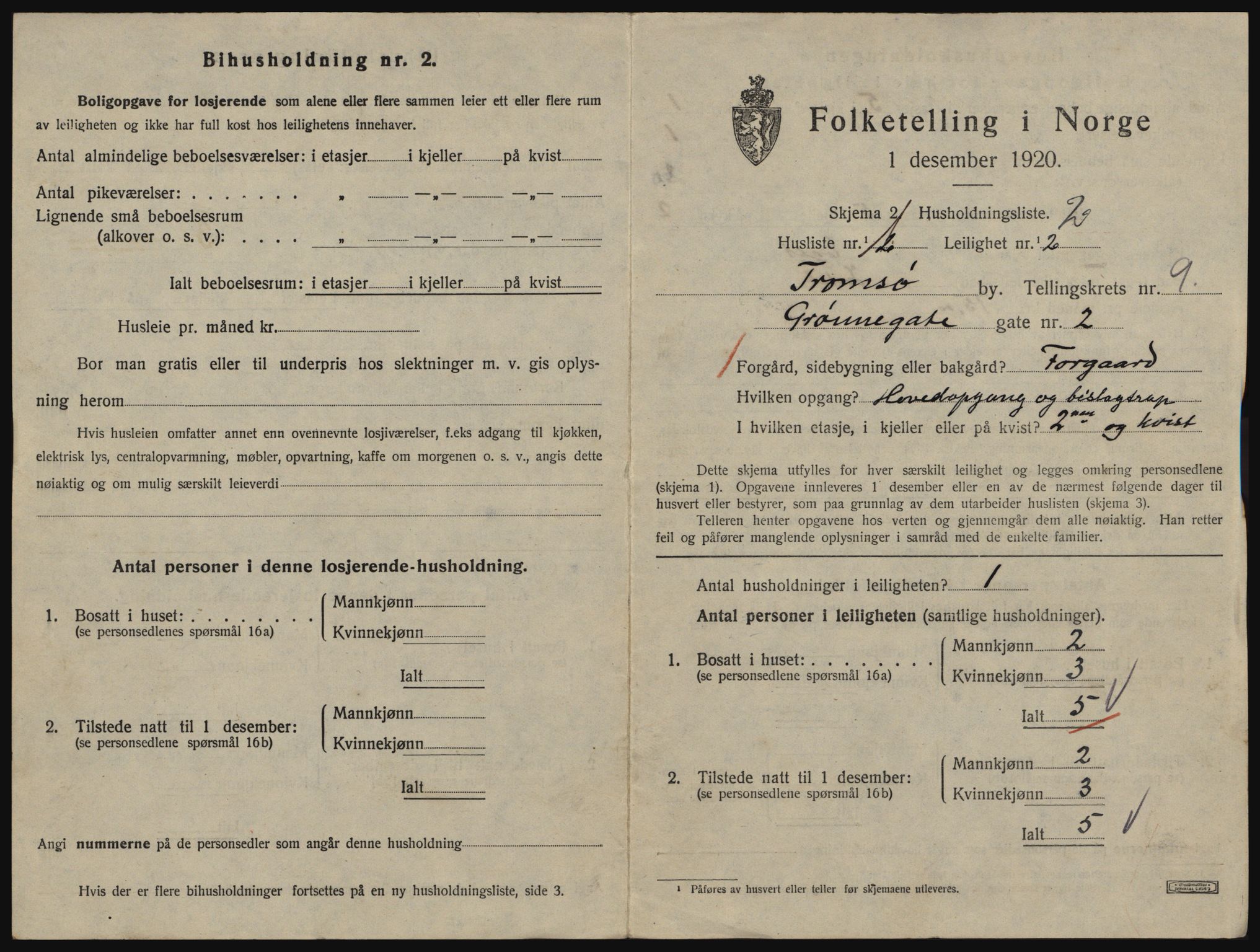 SATØ, 1920 census for Tromsø, 1920, p. 4781