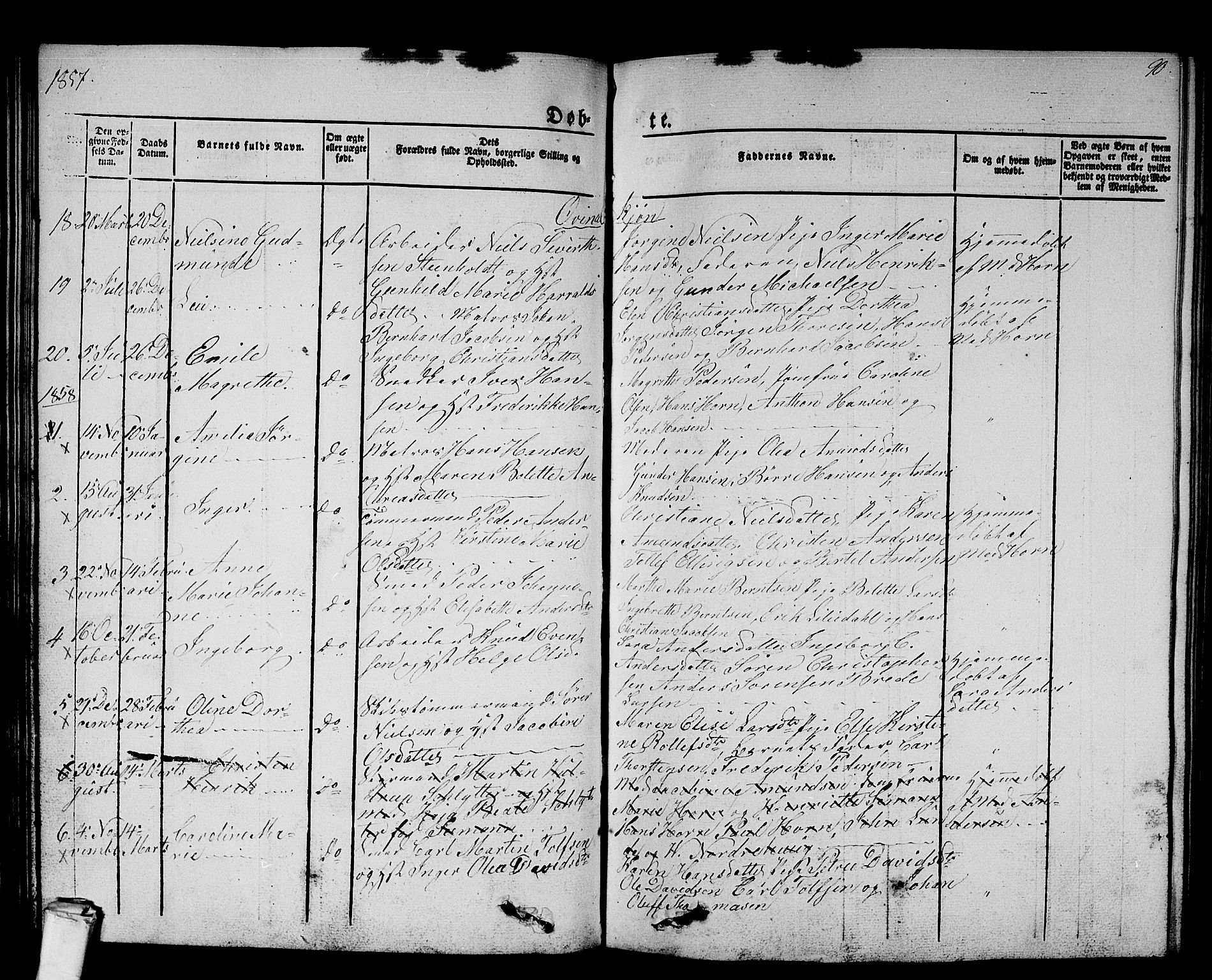 Larvik kirkebøker, AV/SAKO-A-352/G/Gb/L0002: Parish register (copy) no. II 2, 1843-1866, p. 90