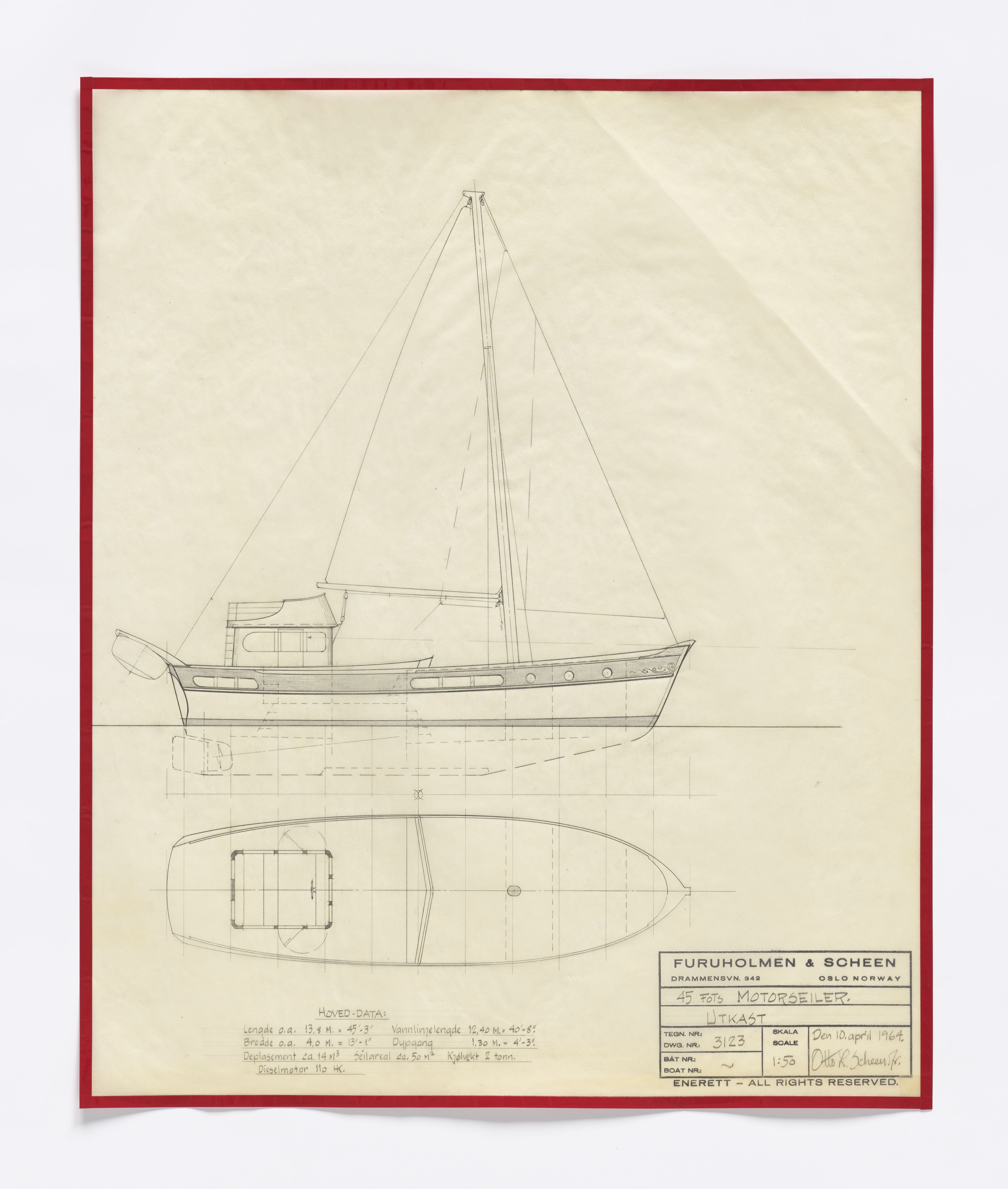 Furuholmen & Scheen, AFM/OM-1003/T/Ta/L0006/0002: Motorseiler / Furuholmen & Scheen, 1956-1964