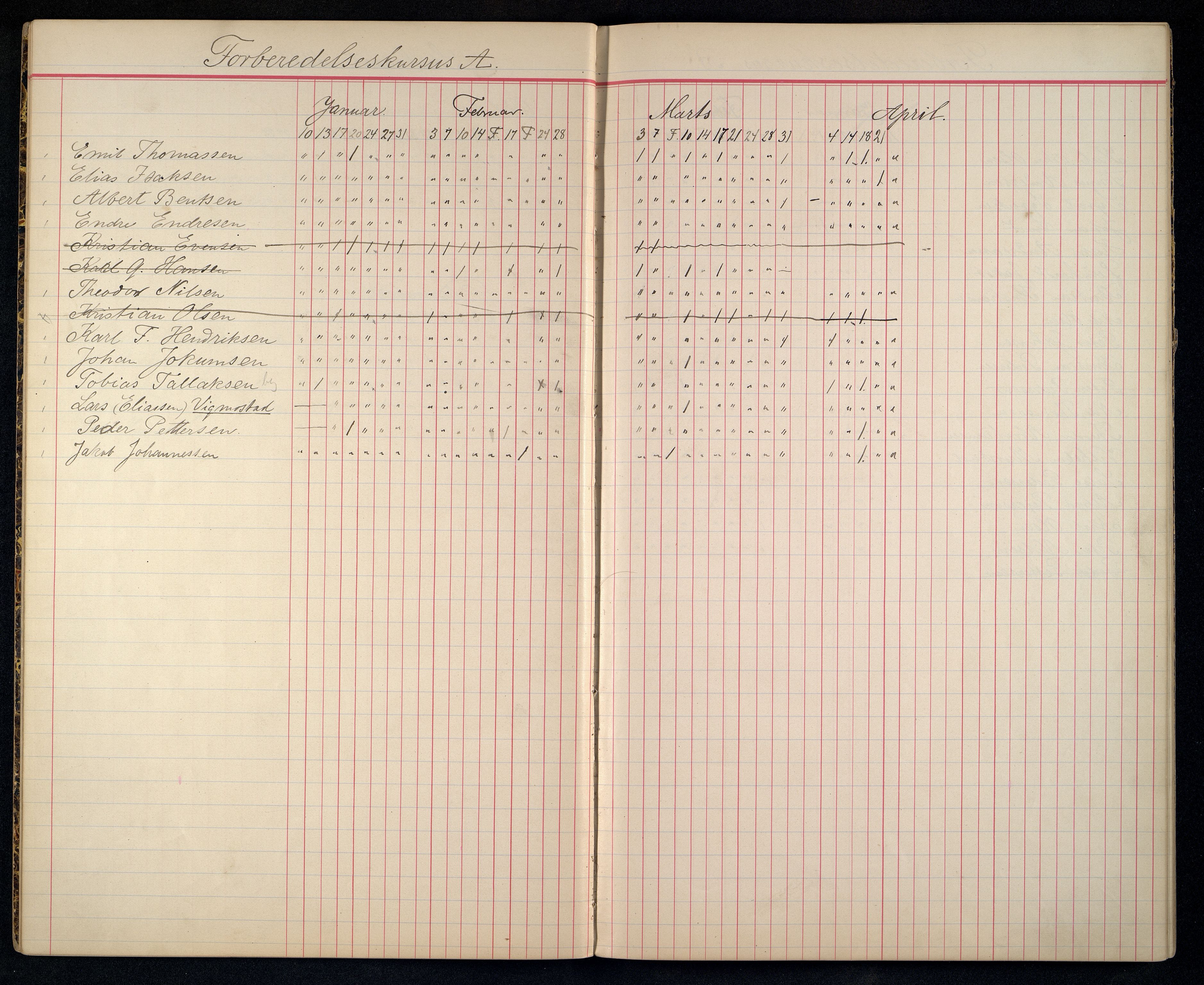 Kristiansand By - Kristiansand Tekniske Aftenskole/Lærlingeskolen, ARKSOR/1001KG551/I/L0002/0003: Dagbøker / Dagbok, 1886-1898