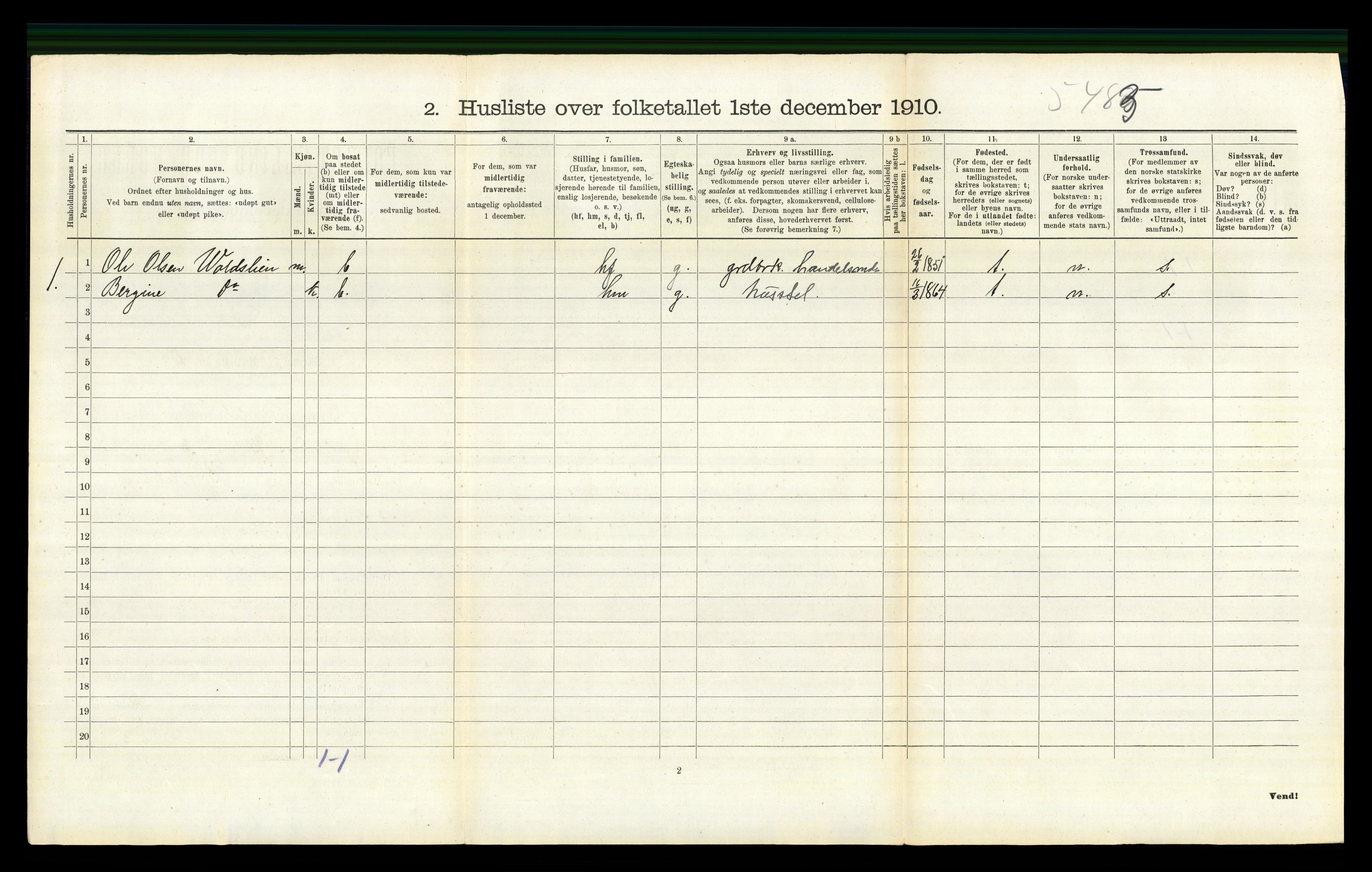 RA, 1910 census for Østre Gausdal, 1910, p. 655