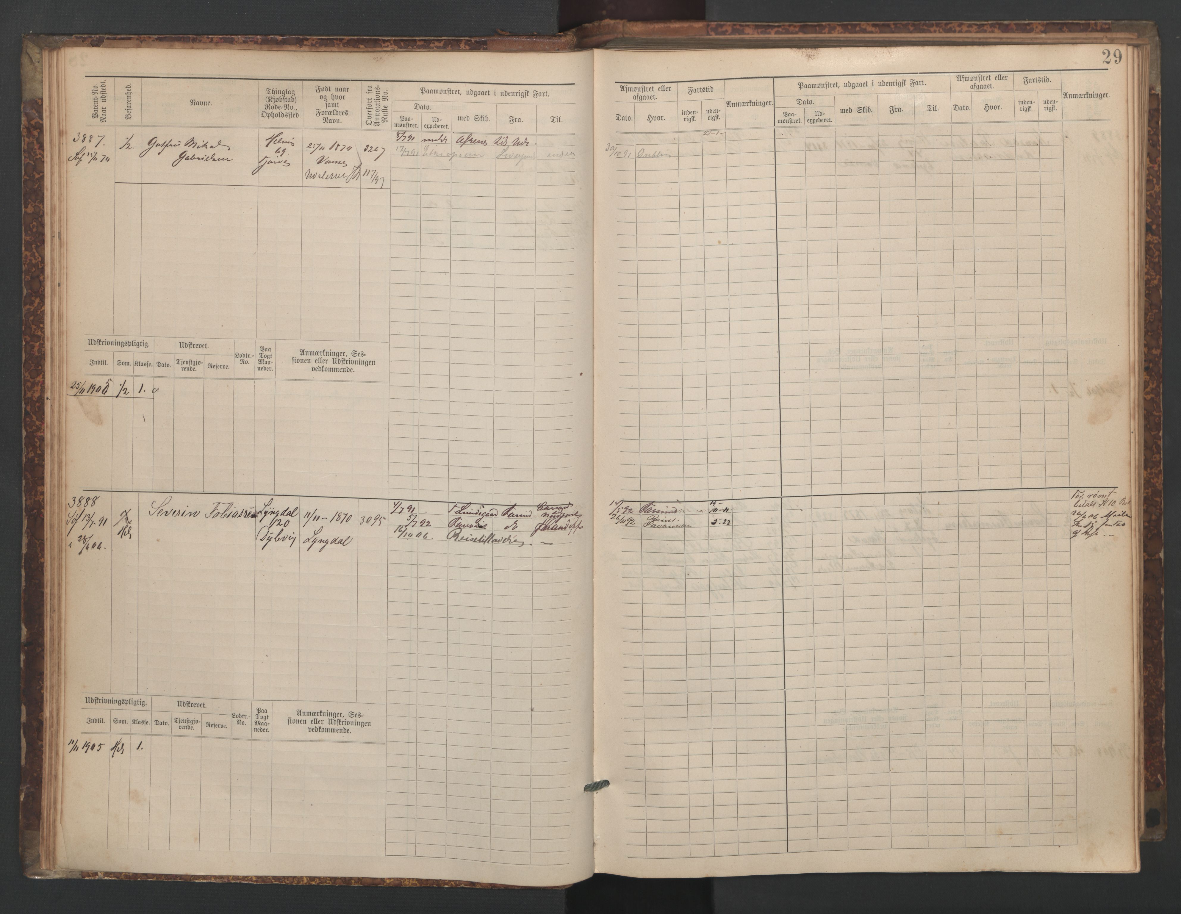 Farsund mønstringskrets, AV/SAK-2031-0017/F/Fb/L0020: Hovedrulle nr 3833-4506, Z-12, 1890-1930, p. 31