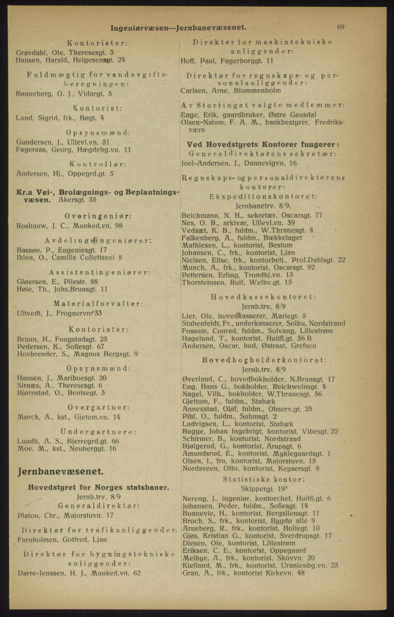 Kristiania/Oslo adressebok, PUBL/-, 1915, p. 69