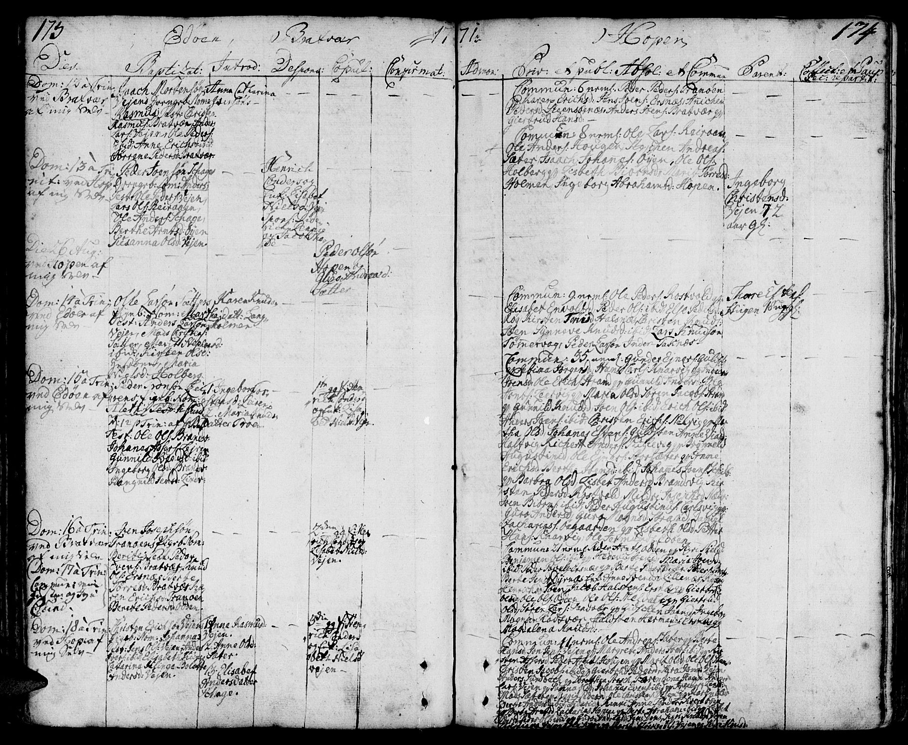 Ministerialprotokoller, klokkerbøker og fødselsregistre - Møre og Romsdal, AV/SAT-A-1454/581/L0932: Parish register (official) no. 581A02, 1767-1823, p. 173-174