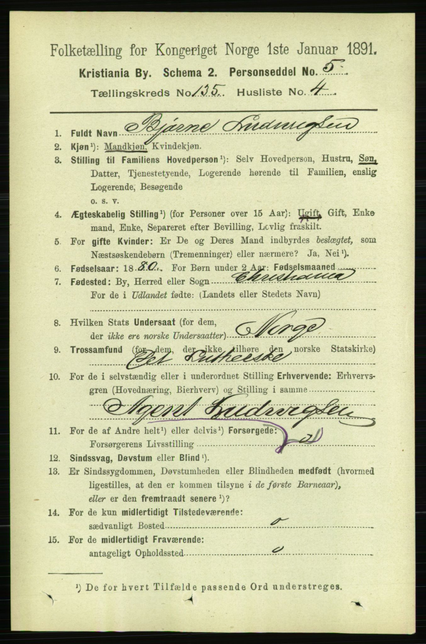 RA, 1891 census for 0301 Kristiania, 1891, p. 74576