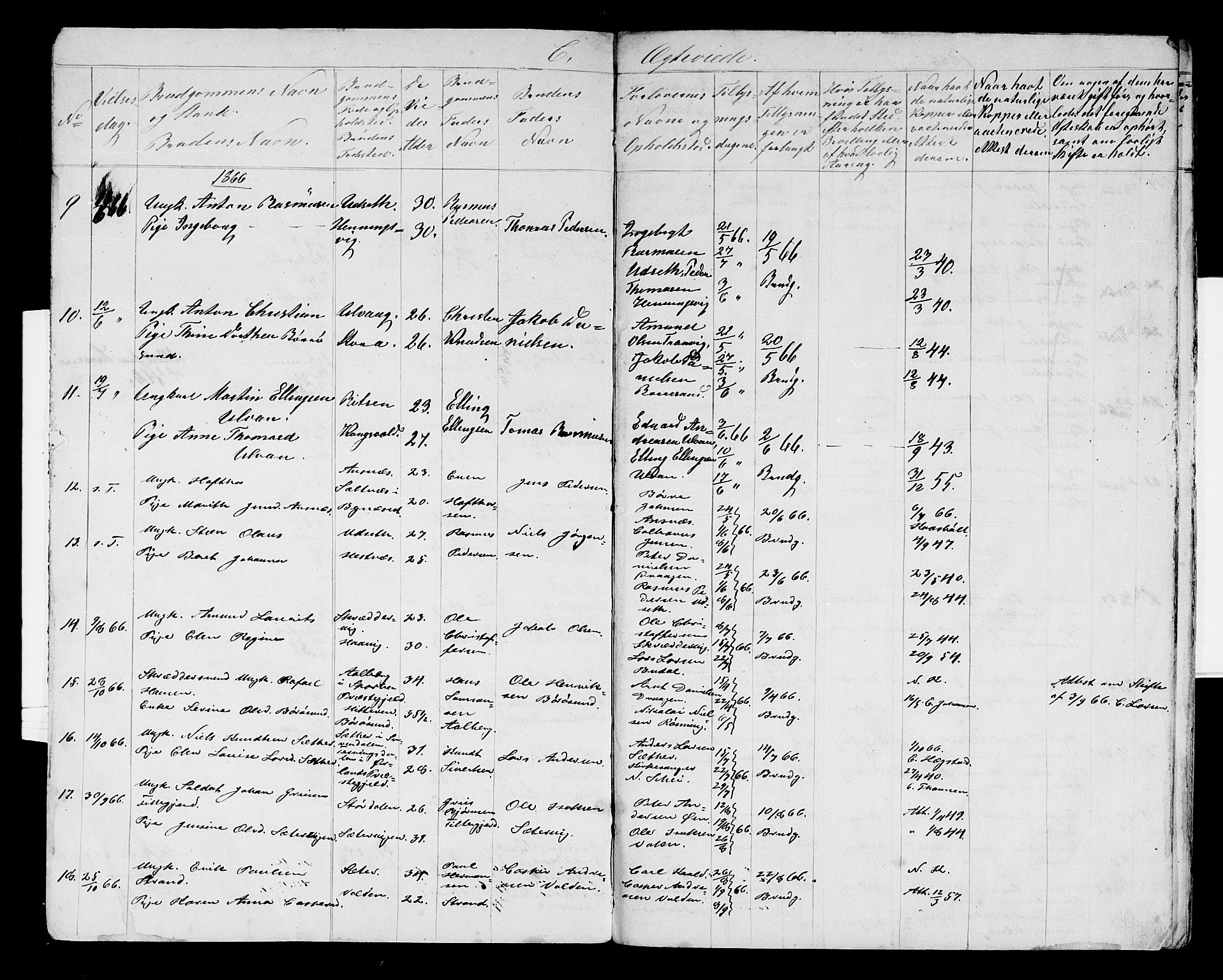 Ministerialprotokoller, klokkerbøker og fødselsregistre - Sør-Trøndelag, AV/SAT-A-1456/637/L0560: Parish register (copy) no. 637C01, 1866-1872