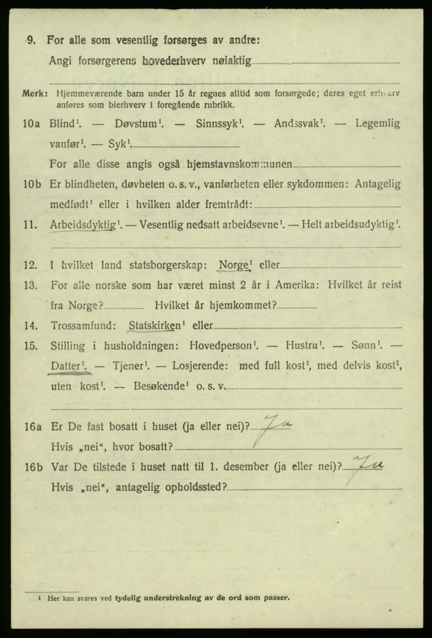 SAB, 1920 census for Sogndal, 1920, p. 1310