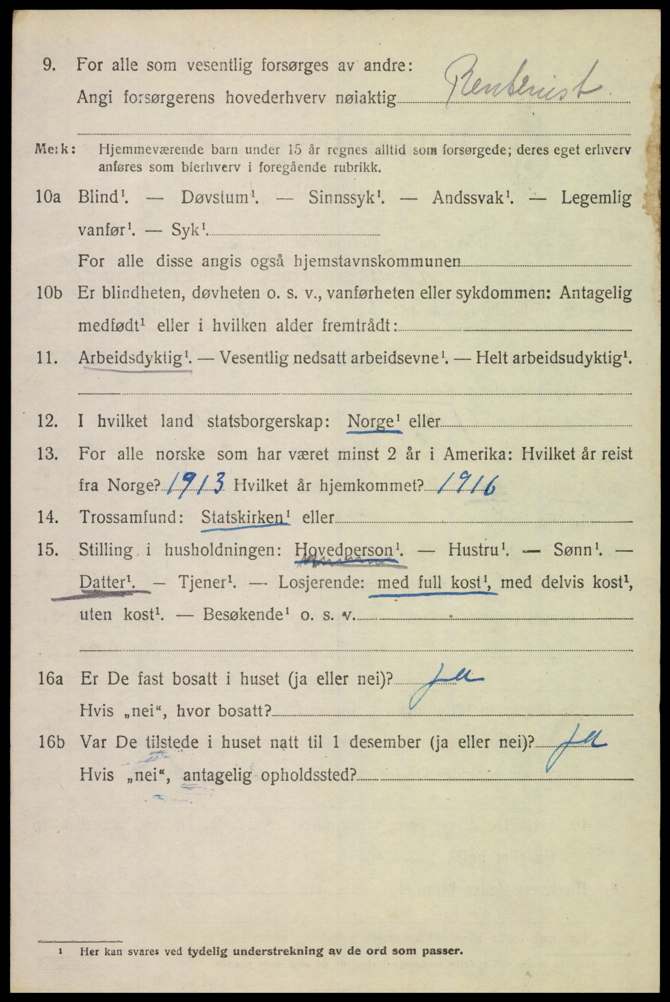 SAK, 1920 census for Konsmo, 1920, p. 1263