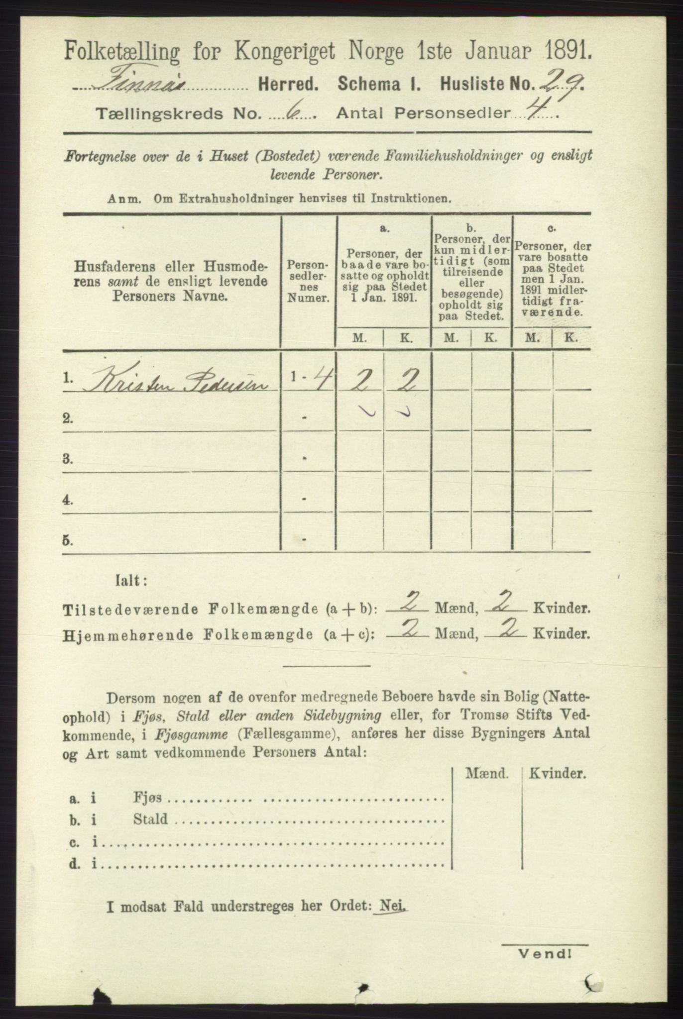 RA, 1891 census for 1218 Finnås, 1891, p. 2342