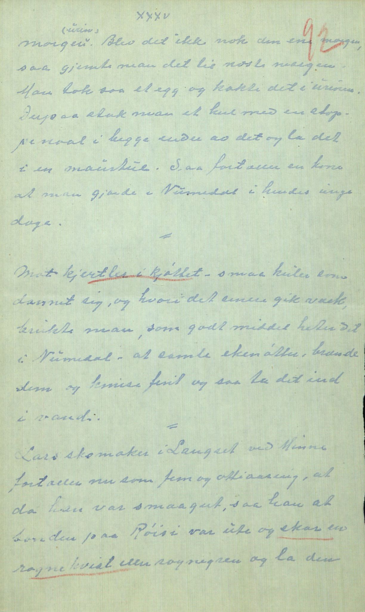 Rikard Berge, TEMU/TGM-A-1003/F/L0014/0040: 471-512 / 510 Brev til Berge frå Hankenæs + oppskrifter som H. kallar for sine, 1915-1917, p. 92