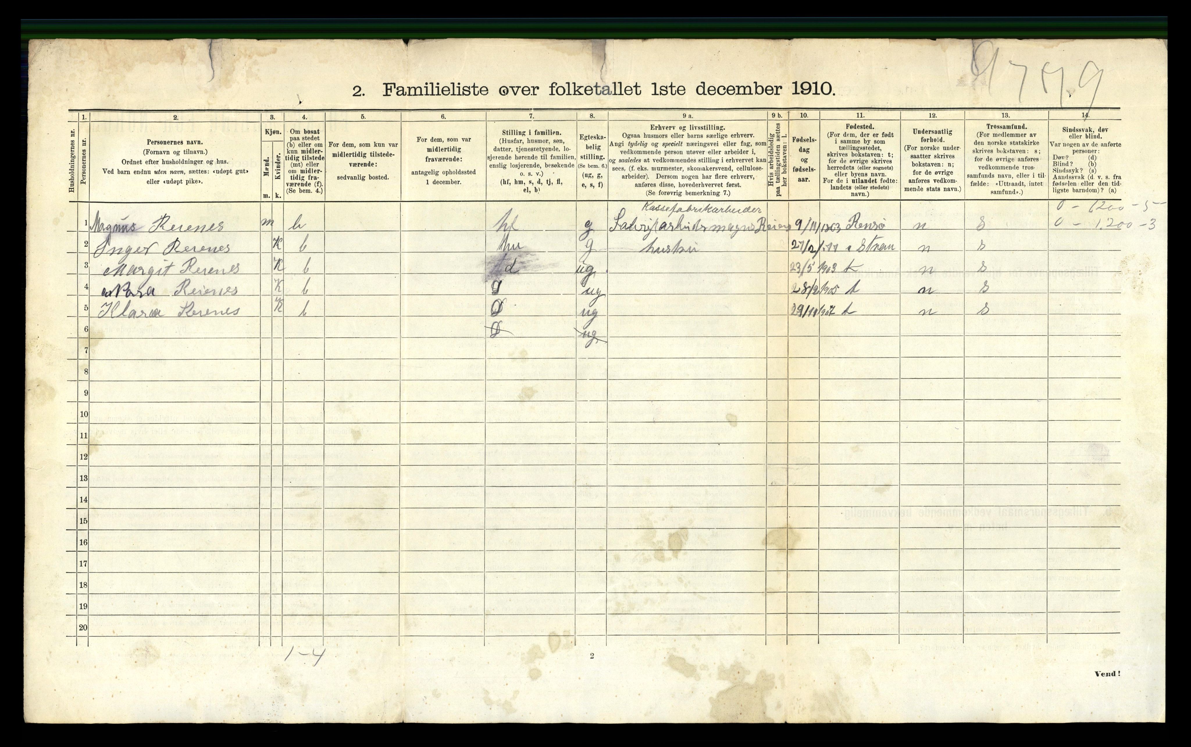 RA, 1910 census for Stavanger, 1910, p. 20829