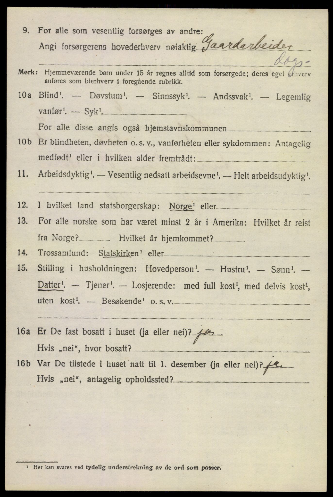 SAKO, 1920 census for Nore, 1920, p. 3059