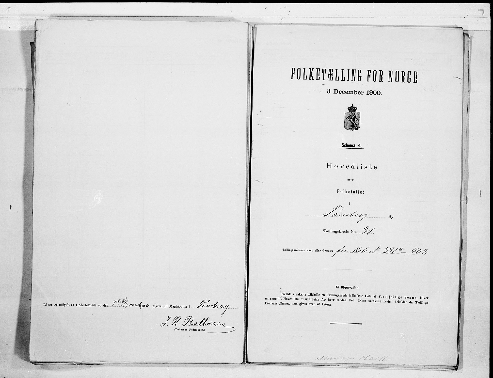 RA, 1900 census for Tønsberg, 1900, p. 64