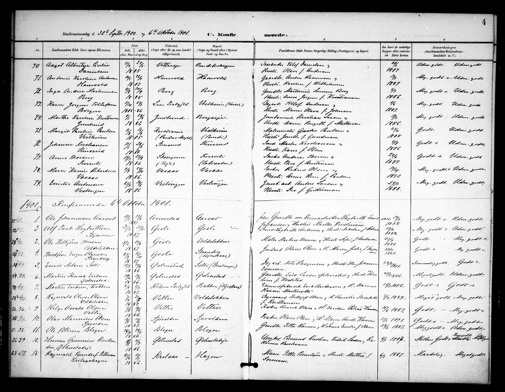 Asker prestekontor Kirkebøker, SAO/A-10256a/F/Fa/L0016: Parish register (official) no. I 16, 1900-1917, p. 4