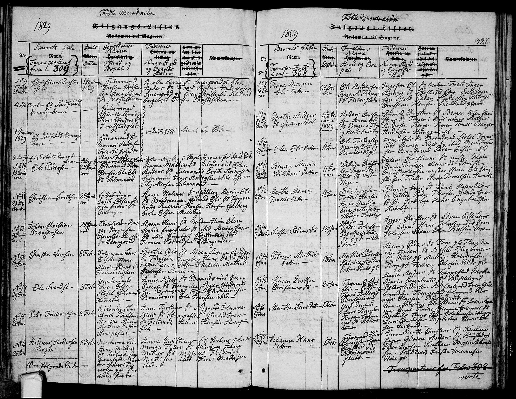 Eidsberg prestekontor Kirkebøker, AV/SAO-A-10905/G/Ga/L0001: Parish register (copy) no. I 1, 1814-1831, p. 328